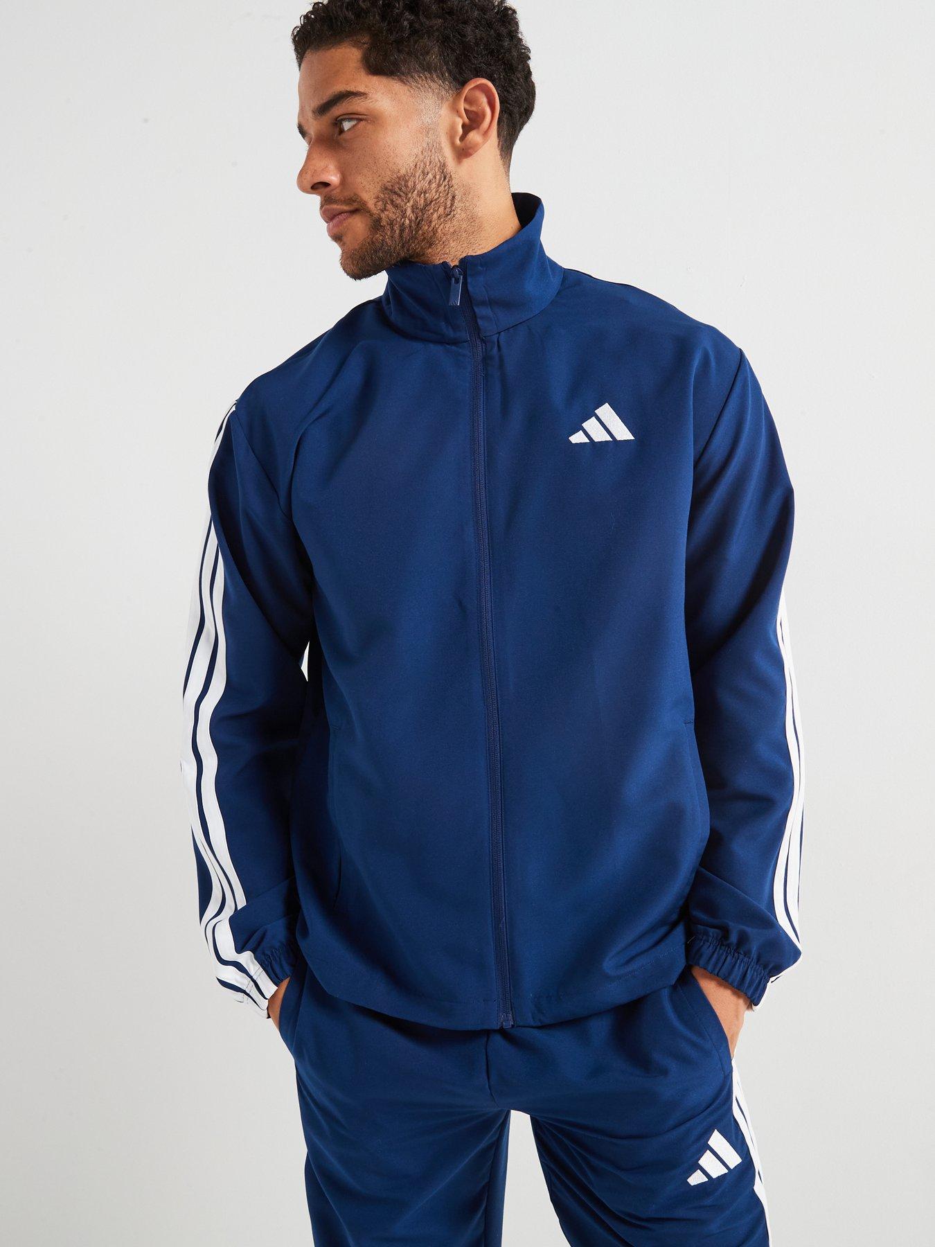  image of adidas-sportswear-mens-sportswear-basic-3-stripe-woven-tracksuit-blue