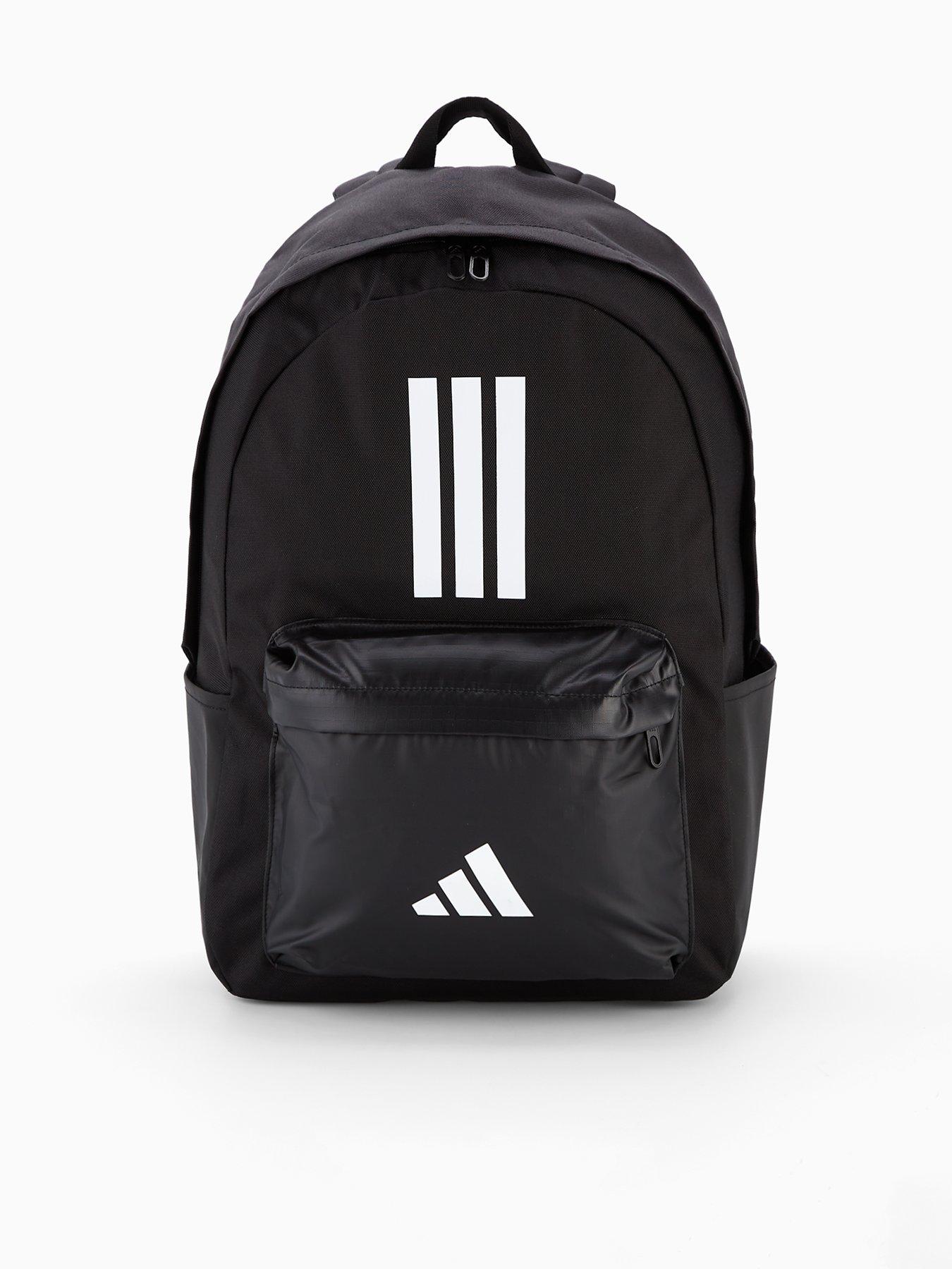 undefined Unisex Classic Back-to-school 3-stripe Backpack - Black