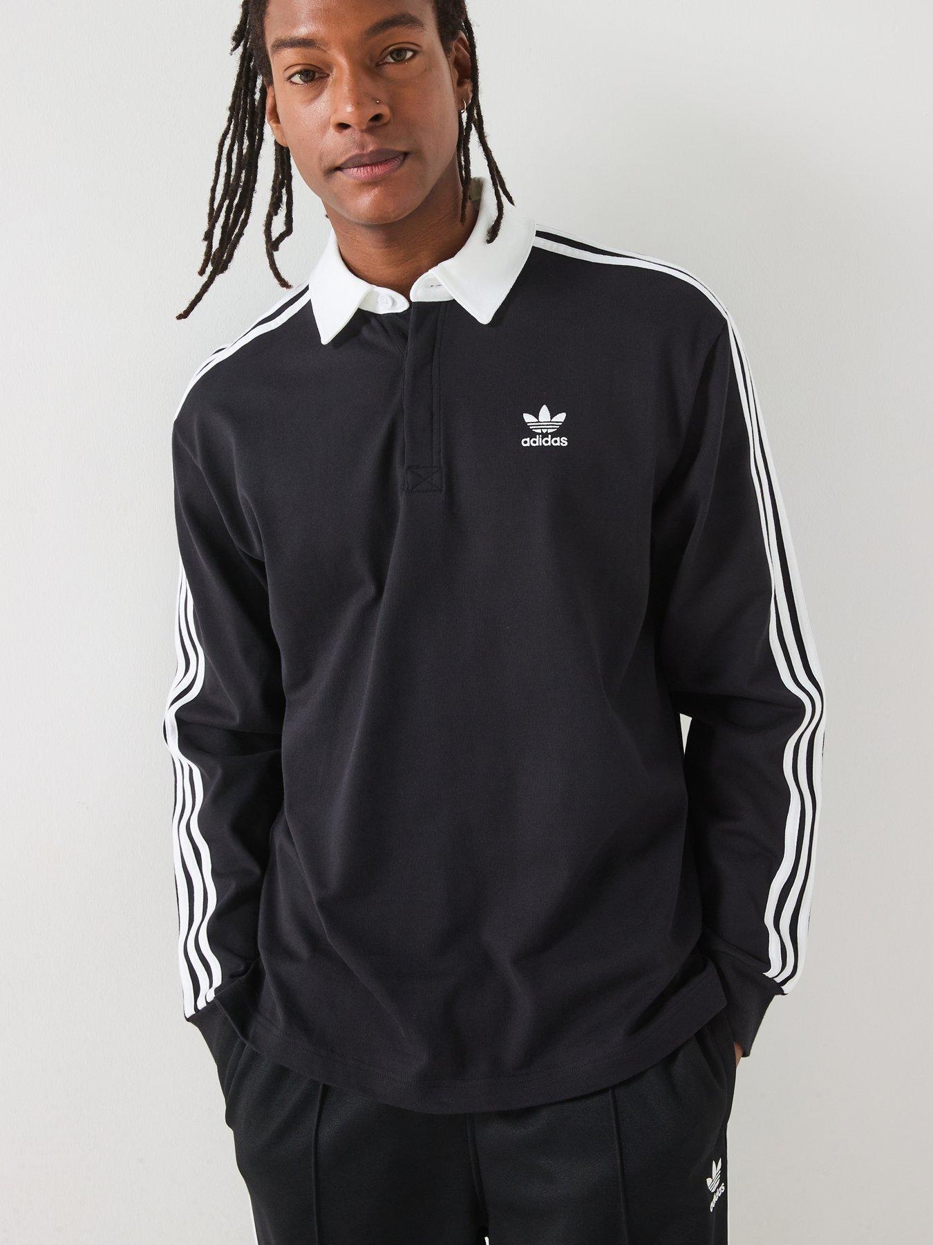 Image 5 of 6 of adidas Originals Mens Adicolor Rugby Polo - Black
