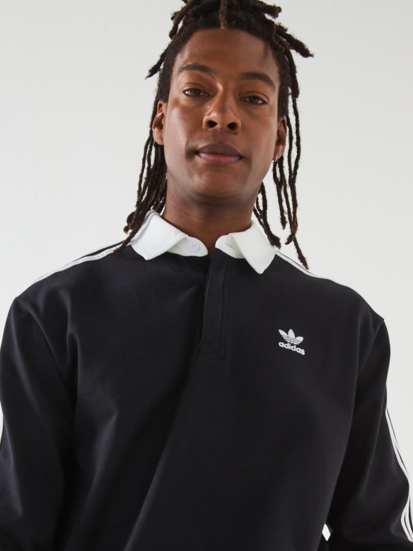 Image 6 of 6 of adidas Originals Mens Adicolor Rugby Polo - Black