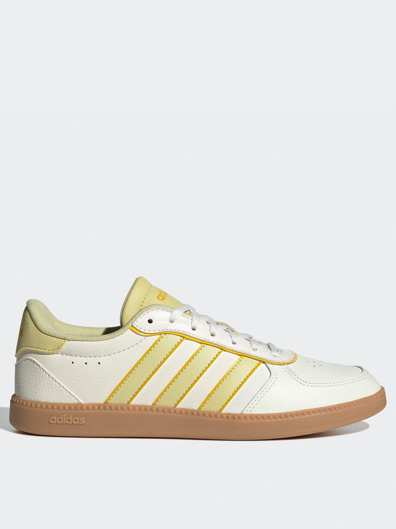 adidas Sportswear Womens Breaknet Sleek Trainers - Off White/Powder Yellow/Utilit