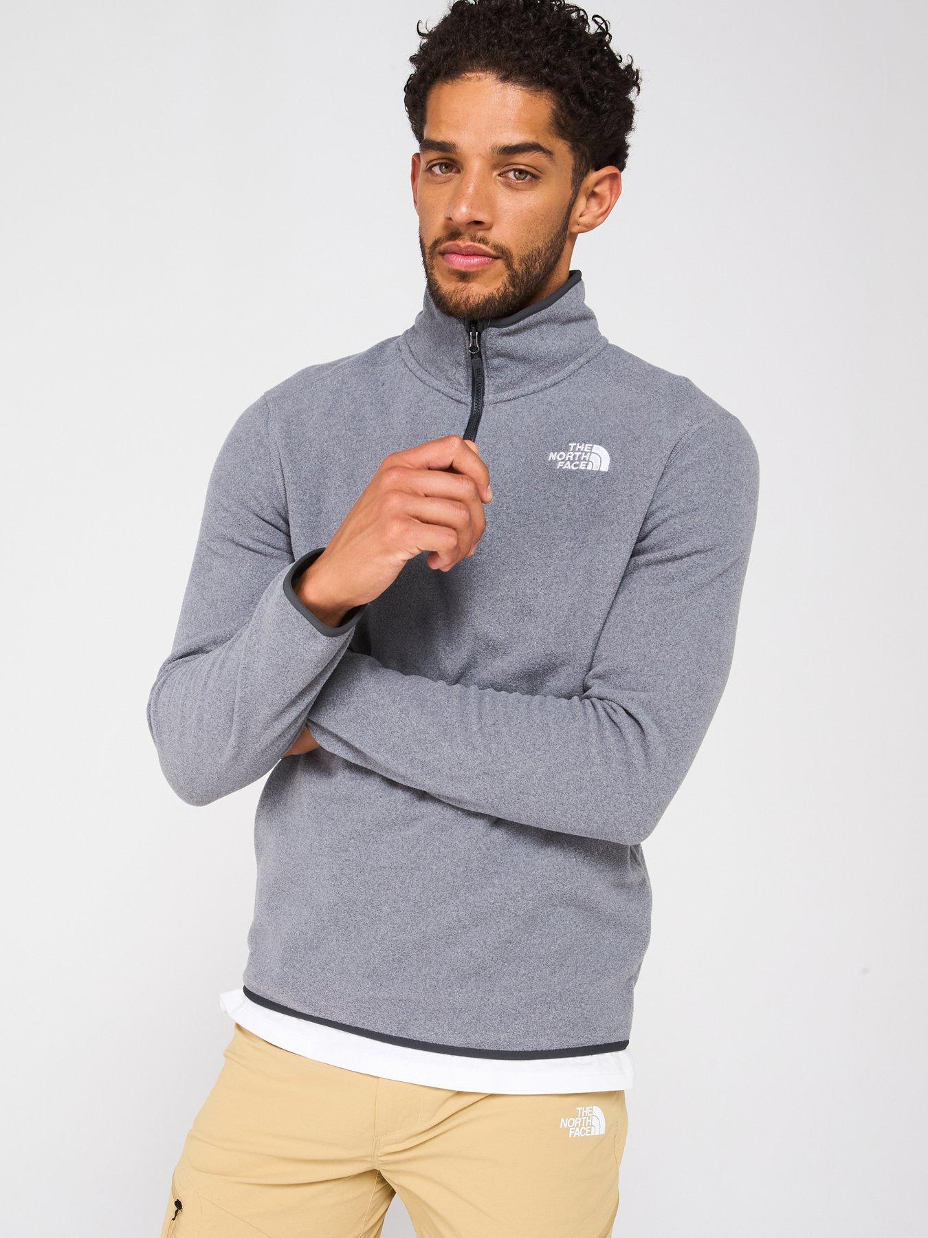 the-north-face-mens-100-glacier-14-zip-fleece-grey