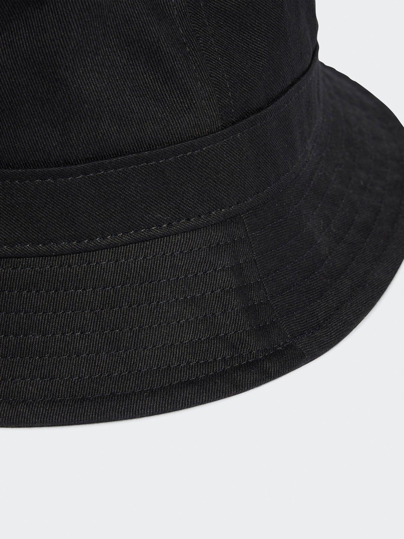  image of adidas-originals-mens-trefoil-bucket-hat-black