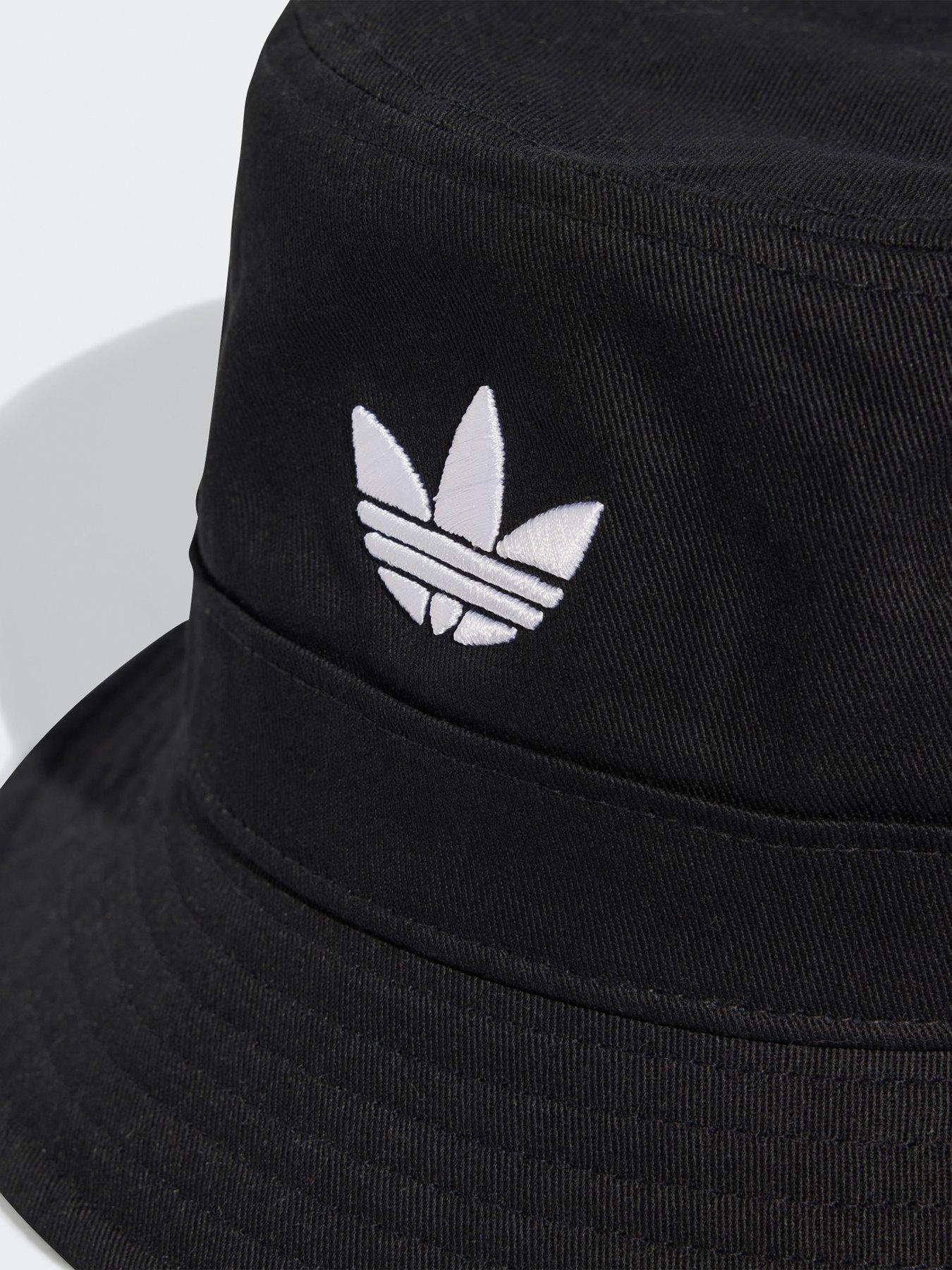  image of adidas-originals-mens-trefoil-bucket-hat-black