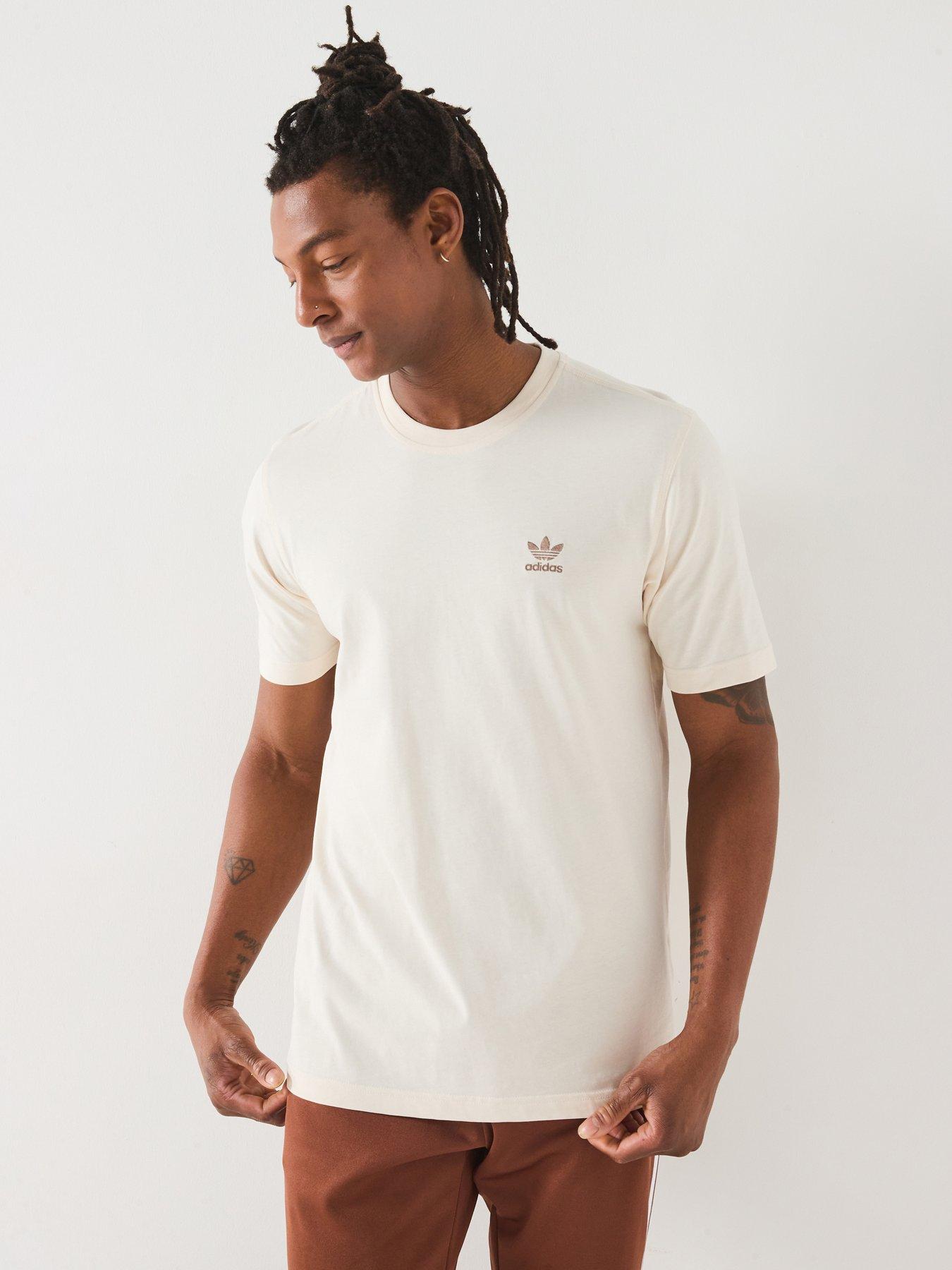  image of adidas-originals-mens-trefoil-essentials-t-shirt-wonder-white