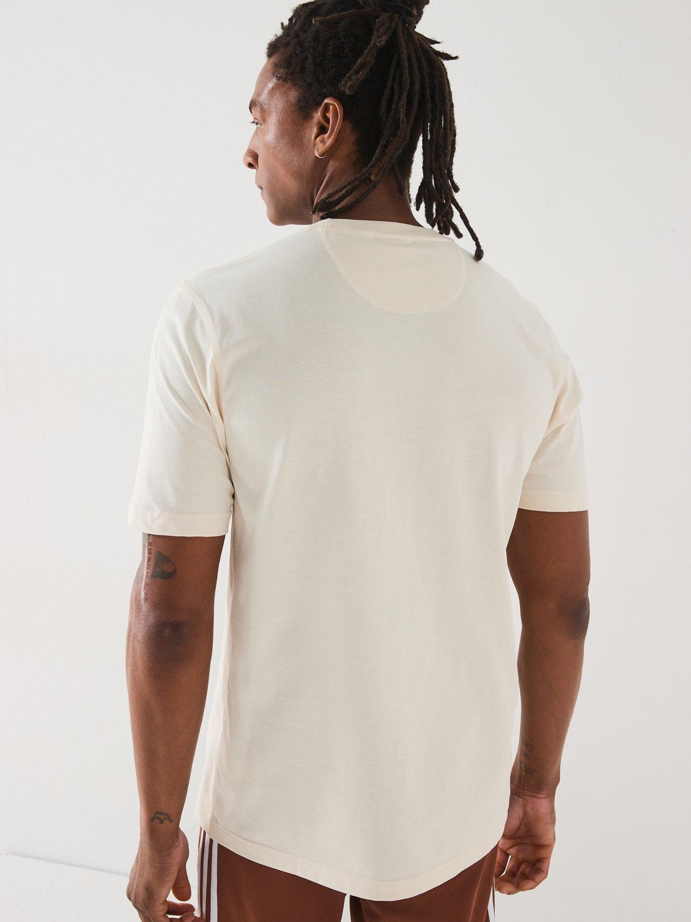  image of adidas-originals-mens-trefoil-essentials-t-shirt-wonder-white