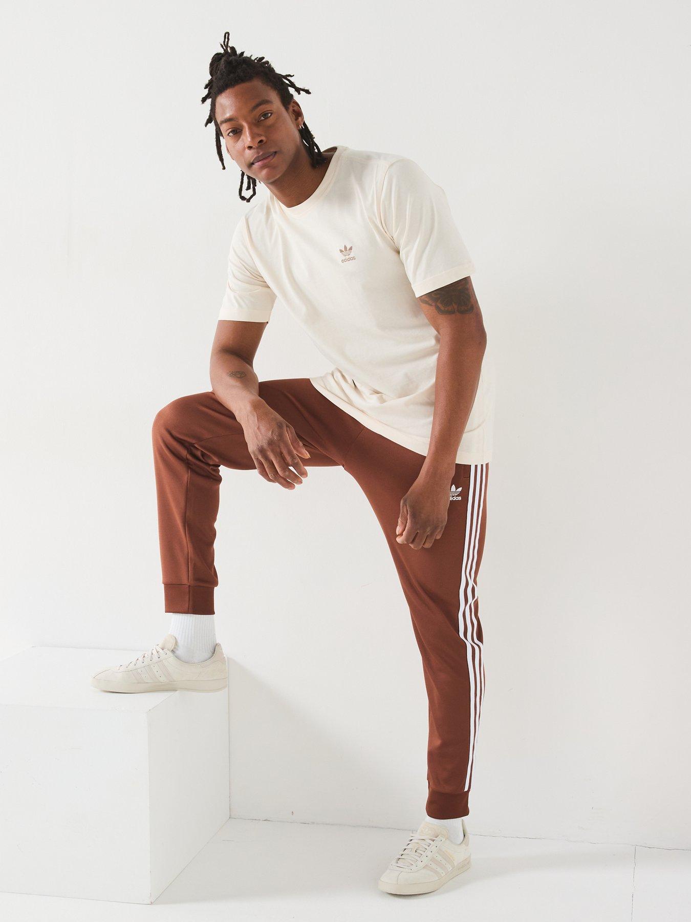  image of adidas-originals-mens-trefoil-essentials-t-shirt-wonder-white