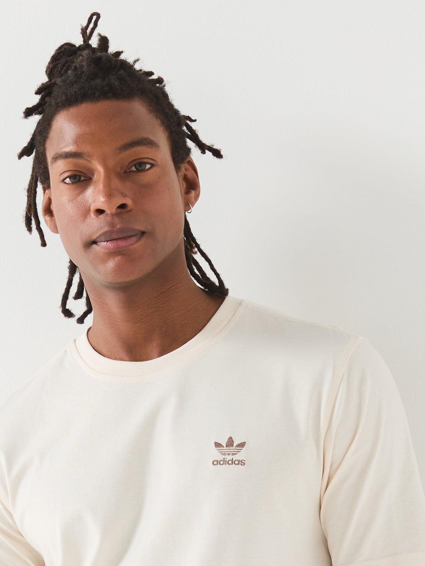  image of adidas-originals-mens-trefoil-essentials-t-shirt-wonder-white