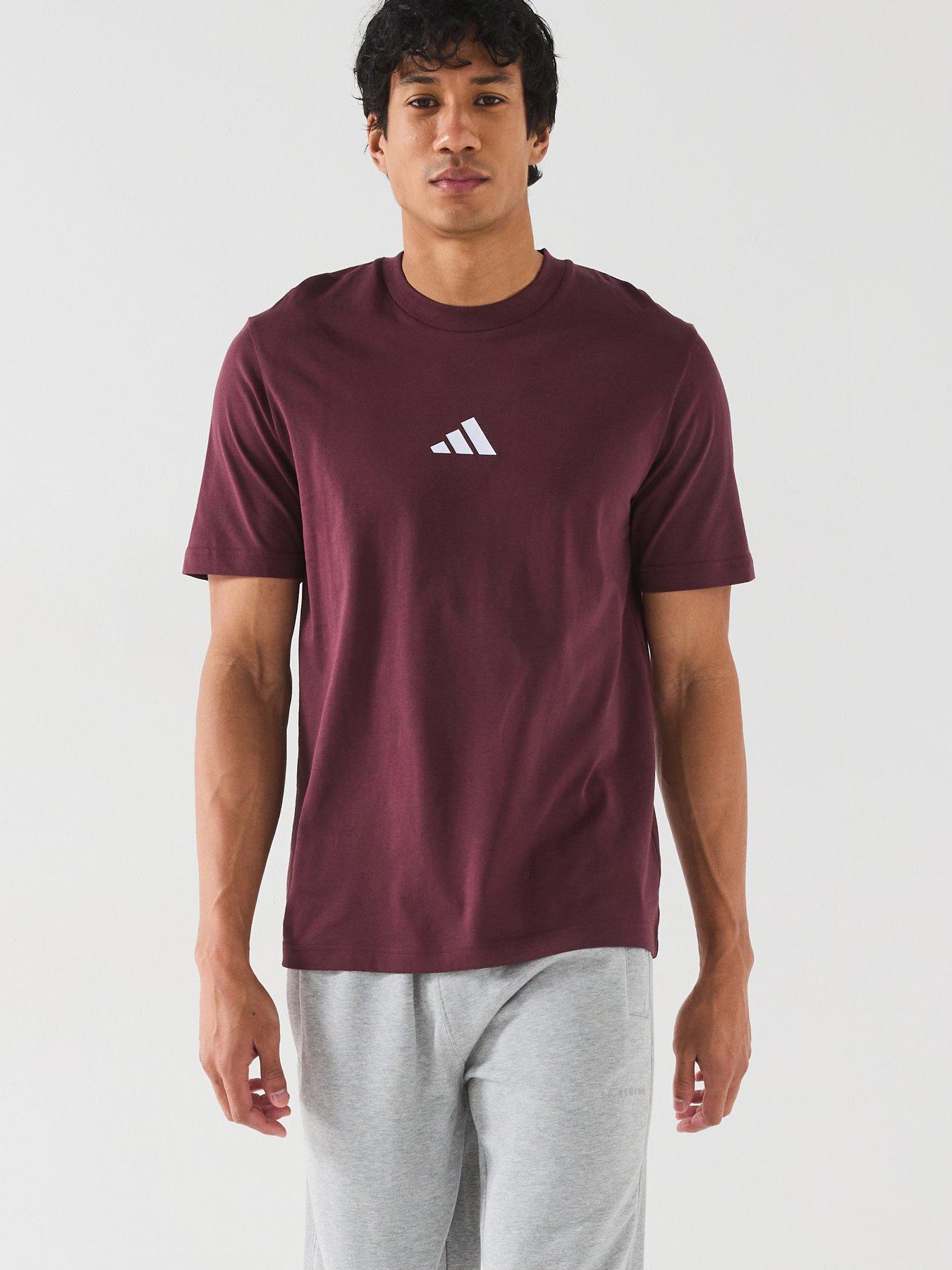 adidas-sportswear-mens-essentials-small-logo-single-jersey-tee-burgundy