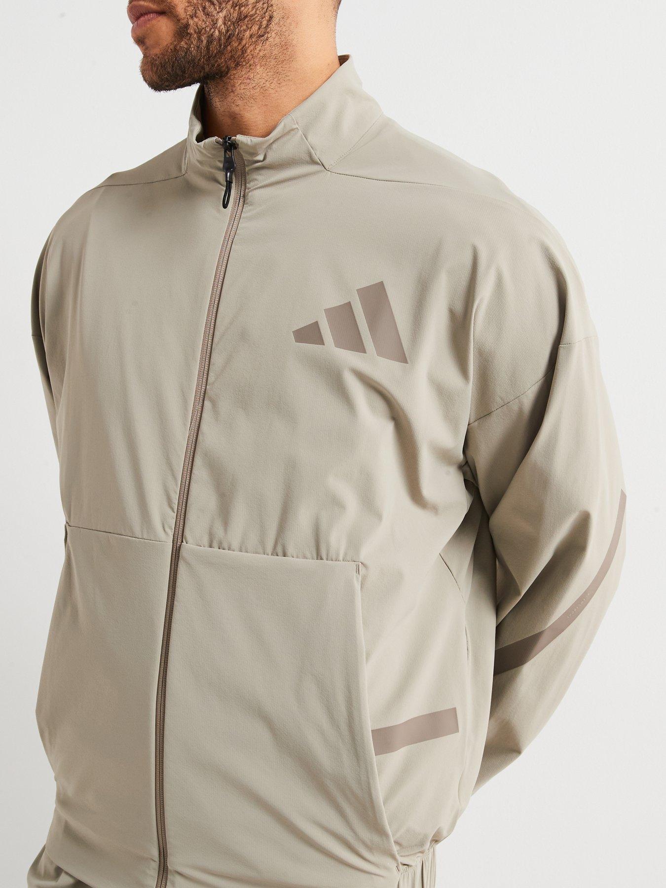 Image 4 of 6 of adidas Sportswear Men's ZNE Woven Track Top - Putty Beige