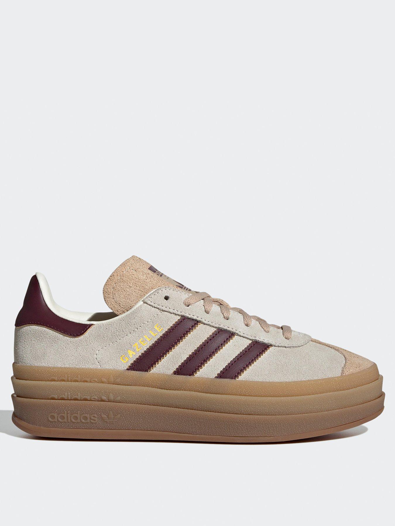 adidas Originals Womens Gazelle Bold Trainers - Beige | Littlewoods