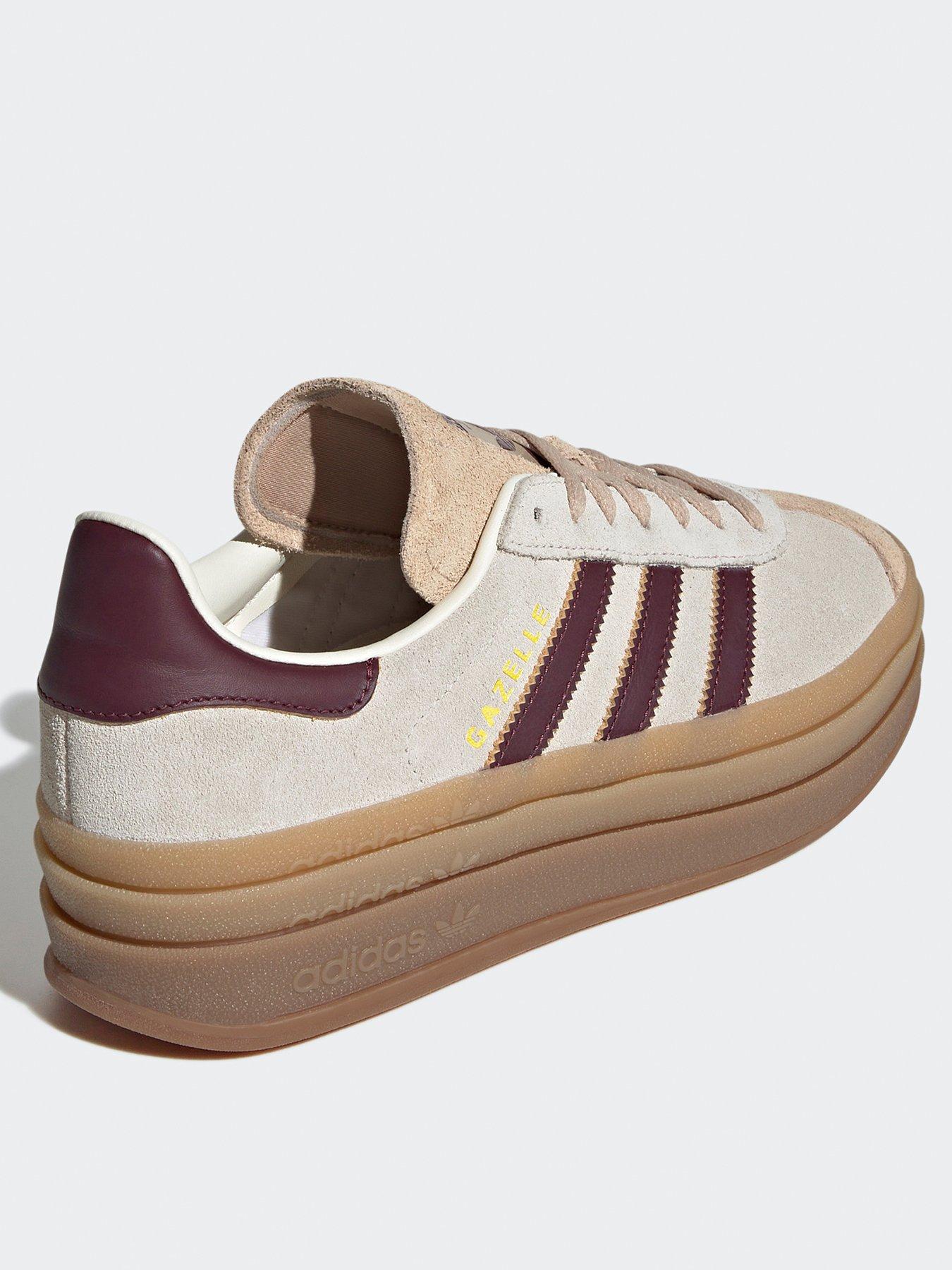  image of adidas-originals-womens-gazelle-bold-trainers-beige