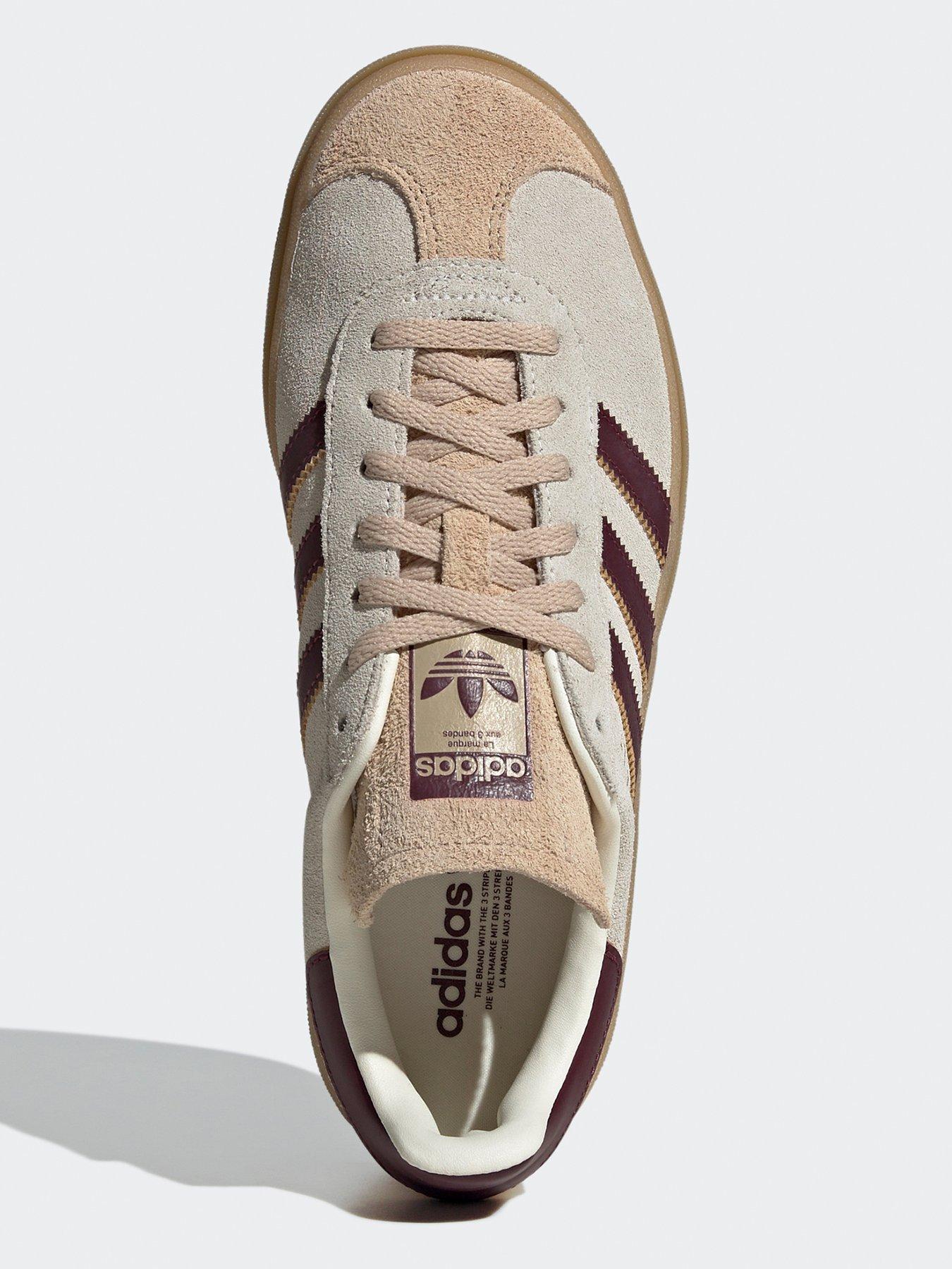  image of adidas-originals-womens-gazelle-bold-trainers-beige