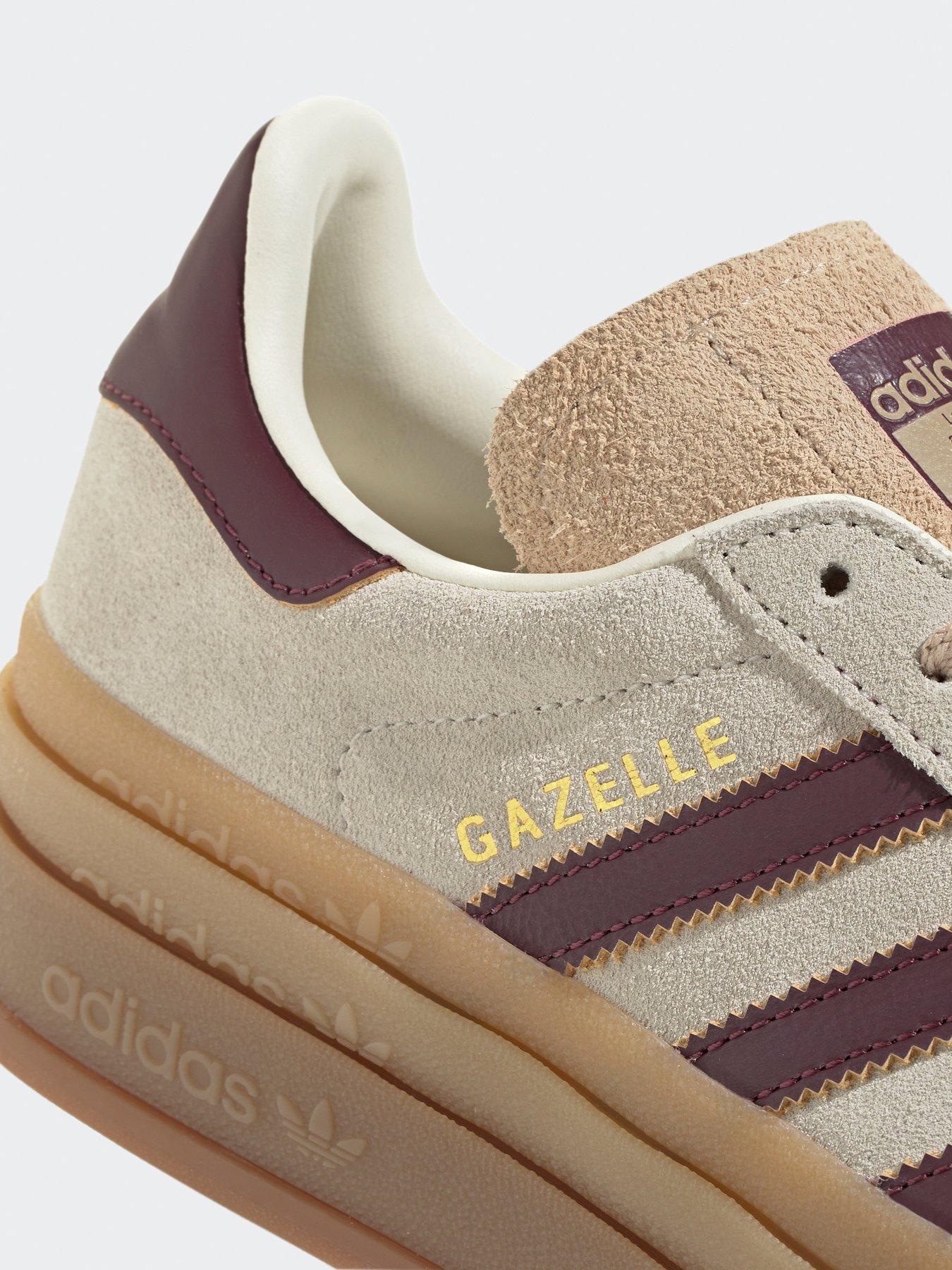 adidas gazelle silver green womens adidas Gazelle Bold Shoes - Women's - Purple / Wonder White / Gold main image 0