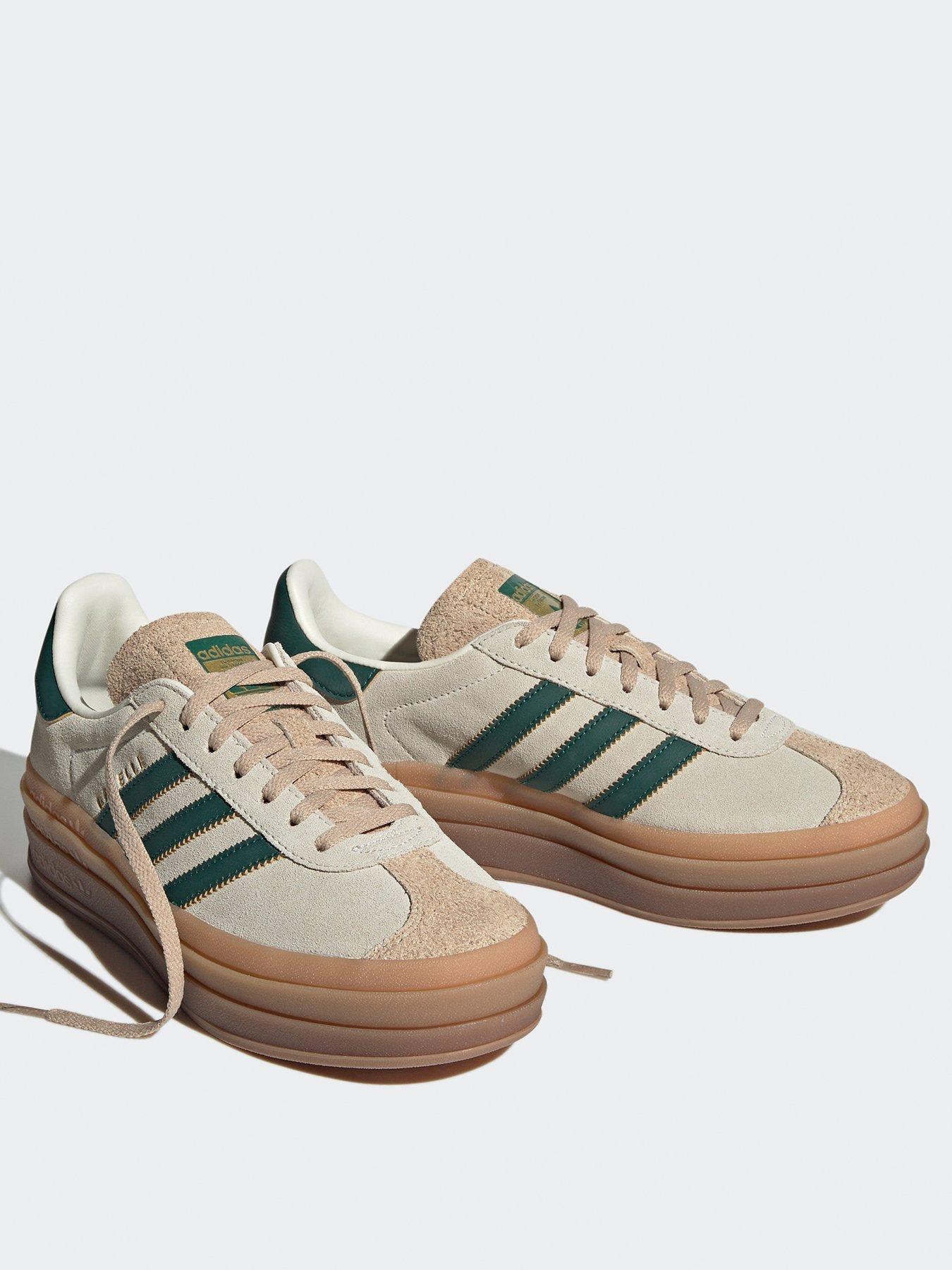  image of adidas-originals-womens-gazelle-bold-trainers-beige
