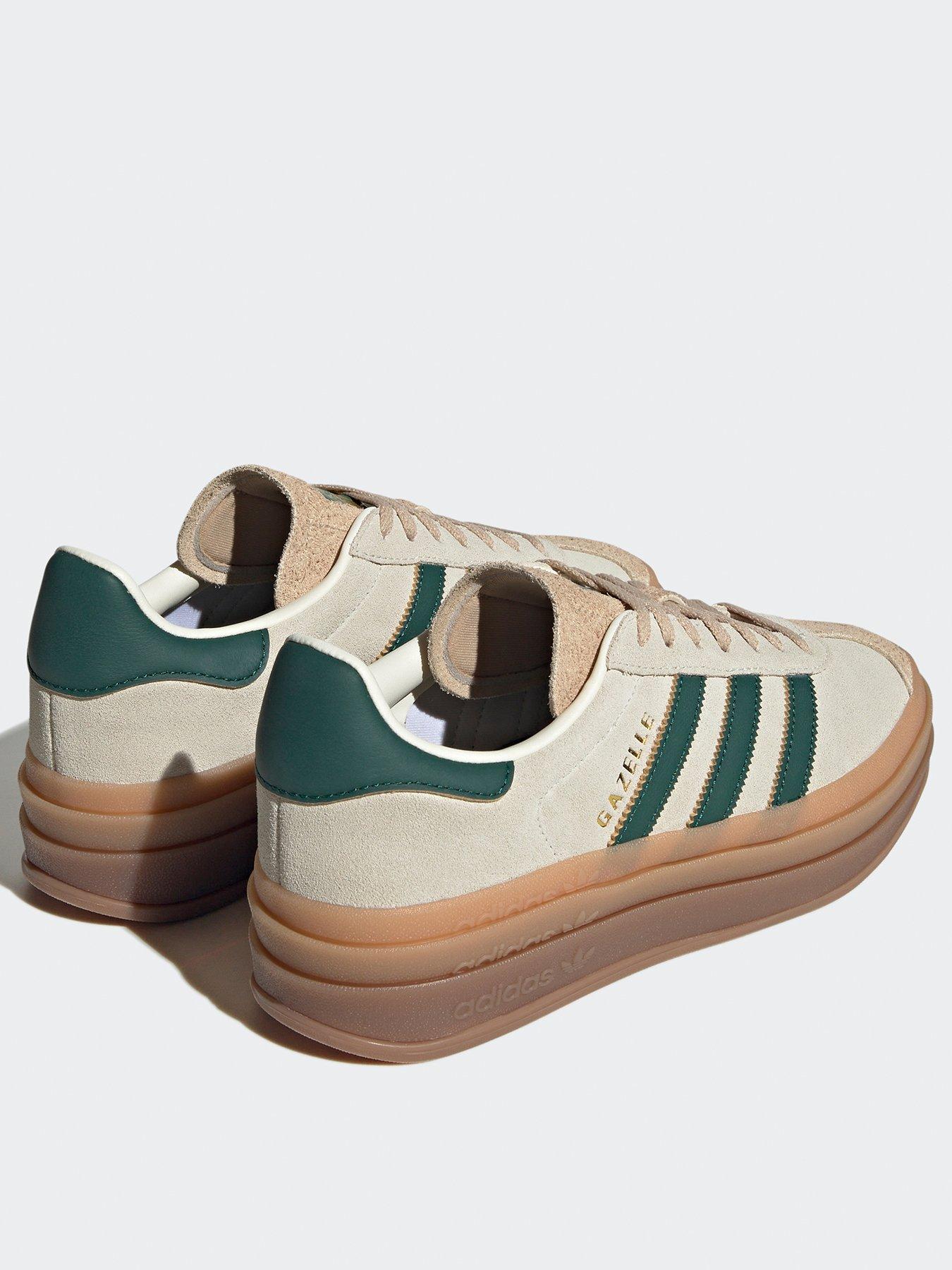  image of adidas-originals-womens-gazelle-bold-trainers-beige