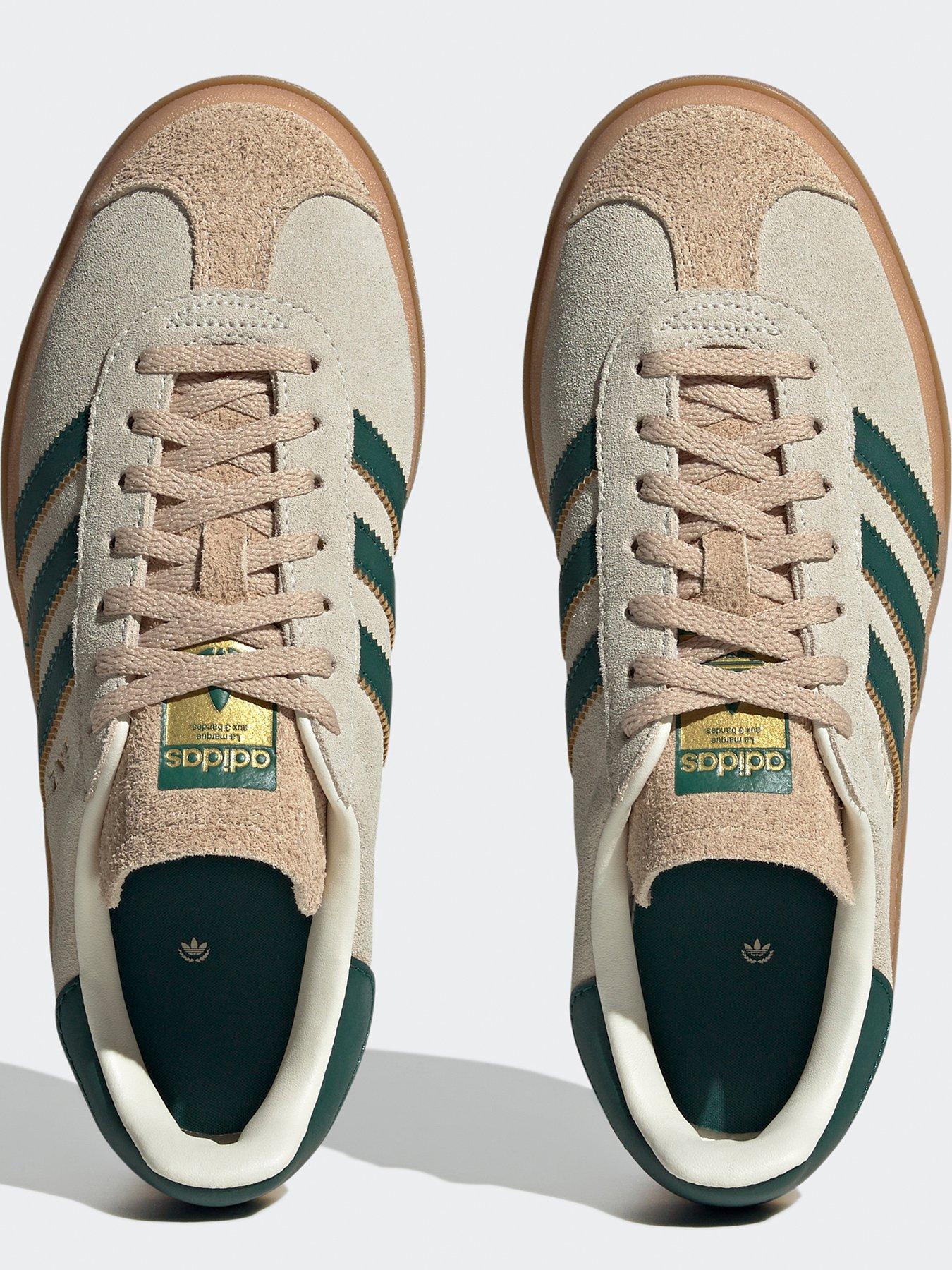  image of adidas-originals-womens-gazelle-bold-trainers-beige
