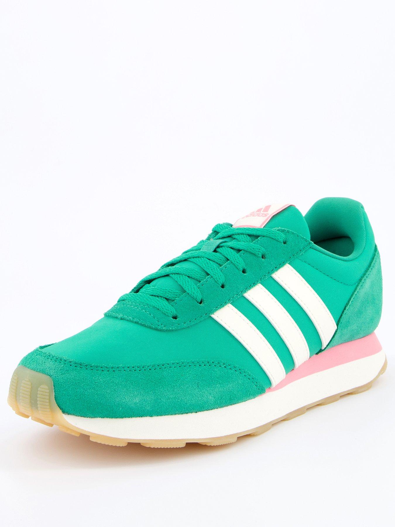  image of adidas-sportswear-womens-run-60s-30-trainers-semi-court-greenoff-whitebliss-pink