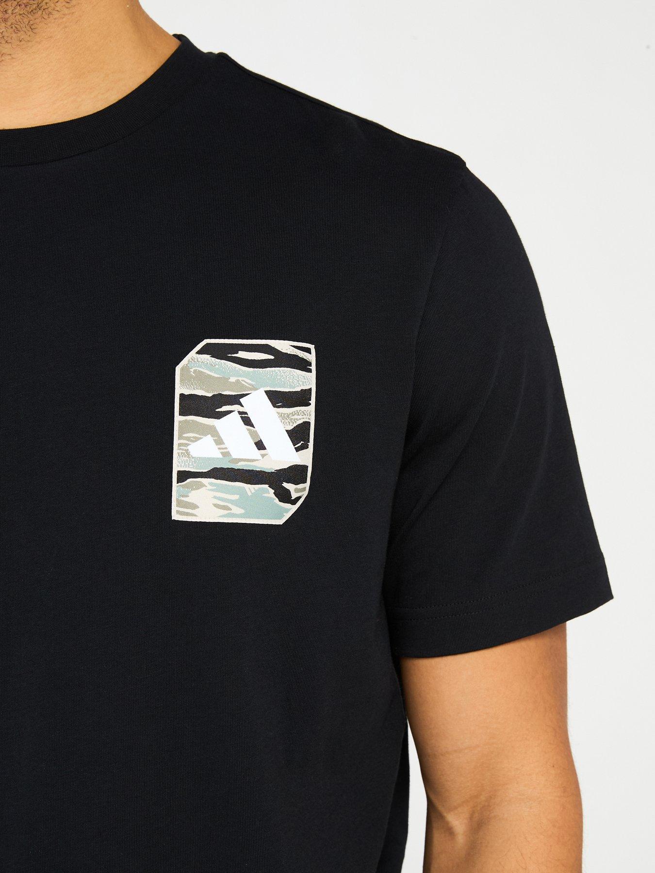  image of adidas-sportswear-mens-camo-woven-graphic-tee-black