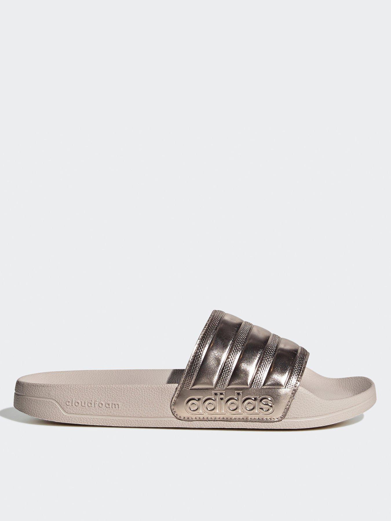 undefined Mens Unisex Adilette Shower Sliders - Beige