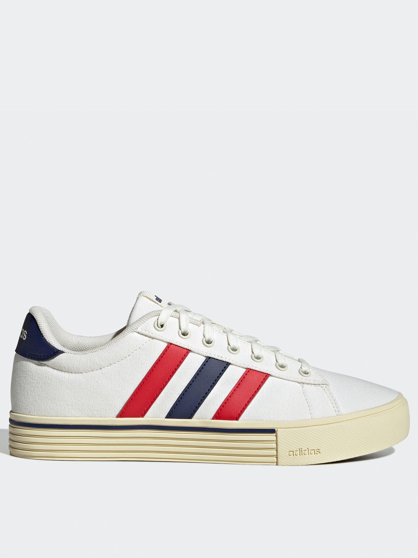adidas-sportswear-mens-daily-40-trainers-white-off-whitescarletdark-blue