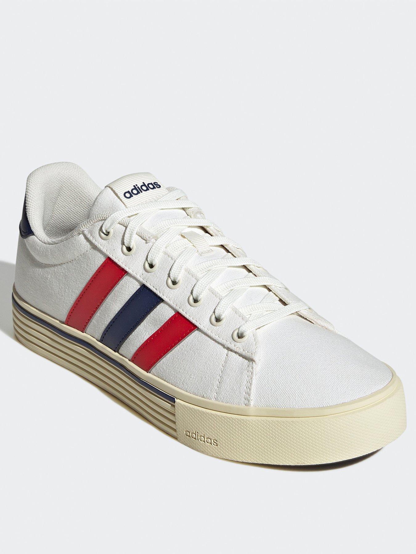  image of adidas-sportswear-mens-daily-40-trainers-white-off-whitescarletdark-blue