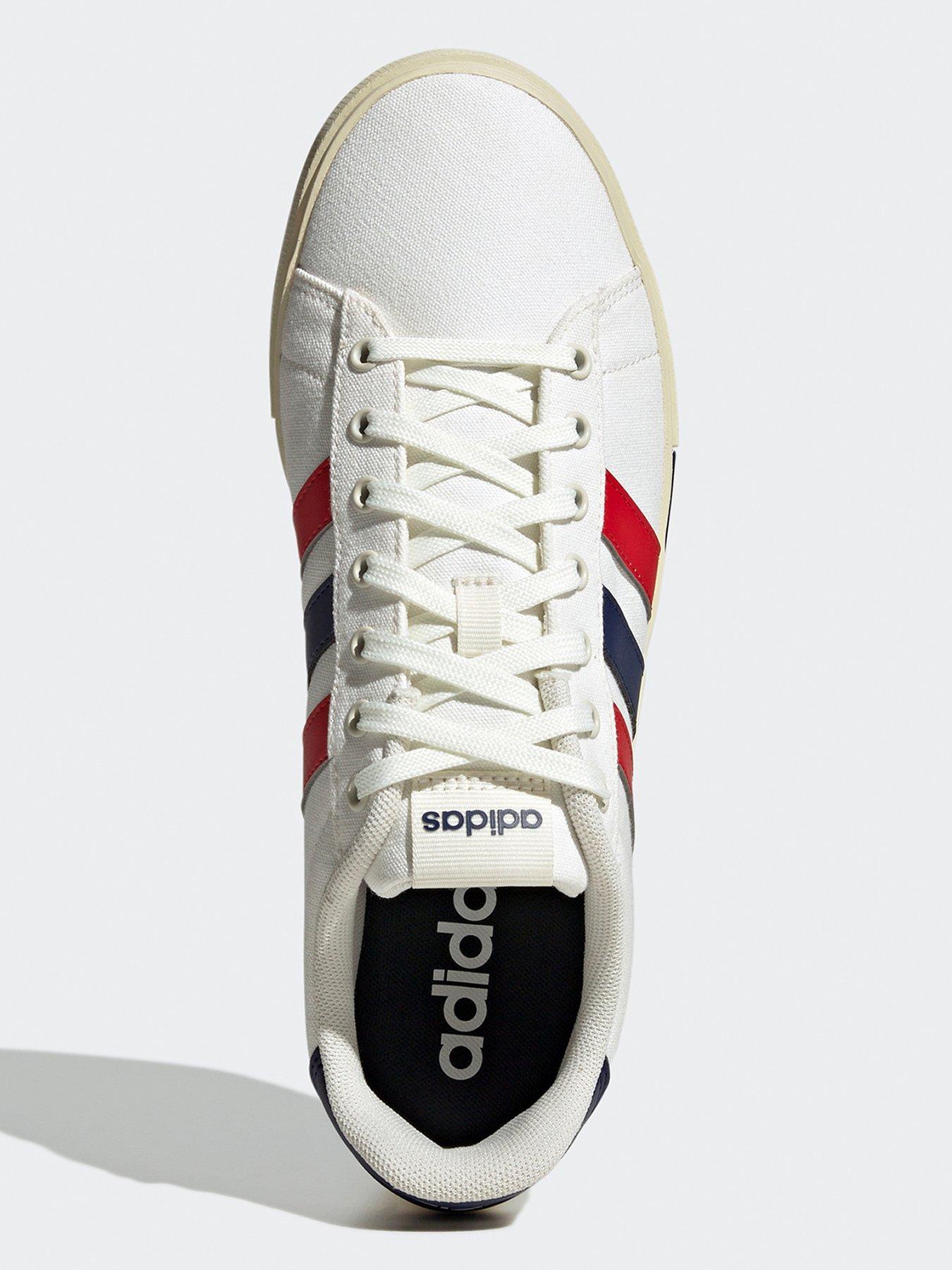  image of adidas-sportswear-mens-daily-40-trainers-white-off-whitescarletdark-blue