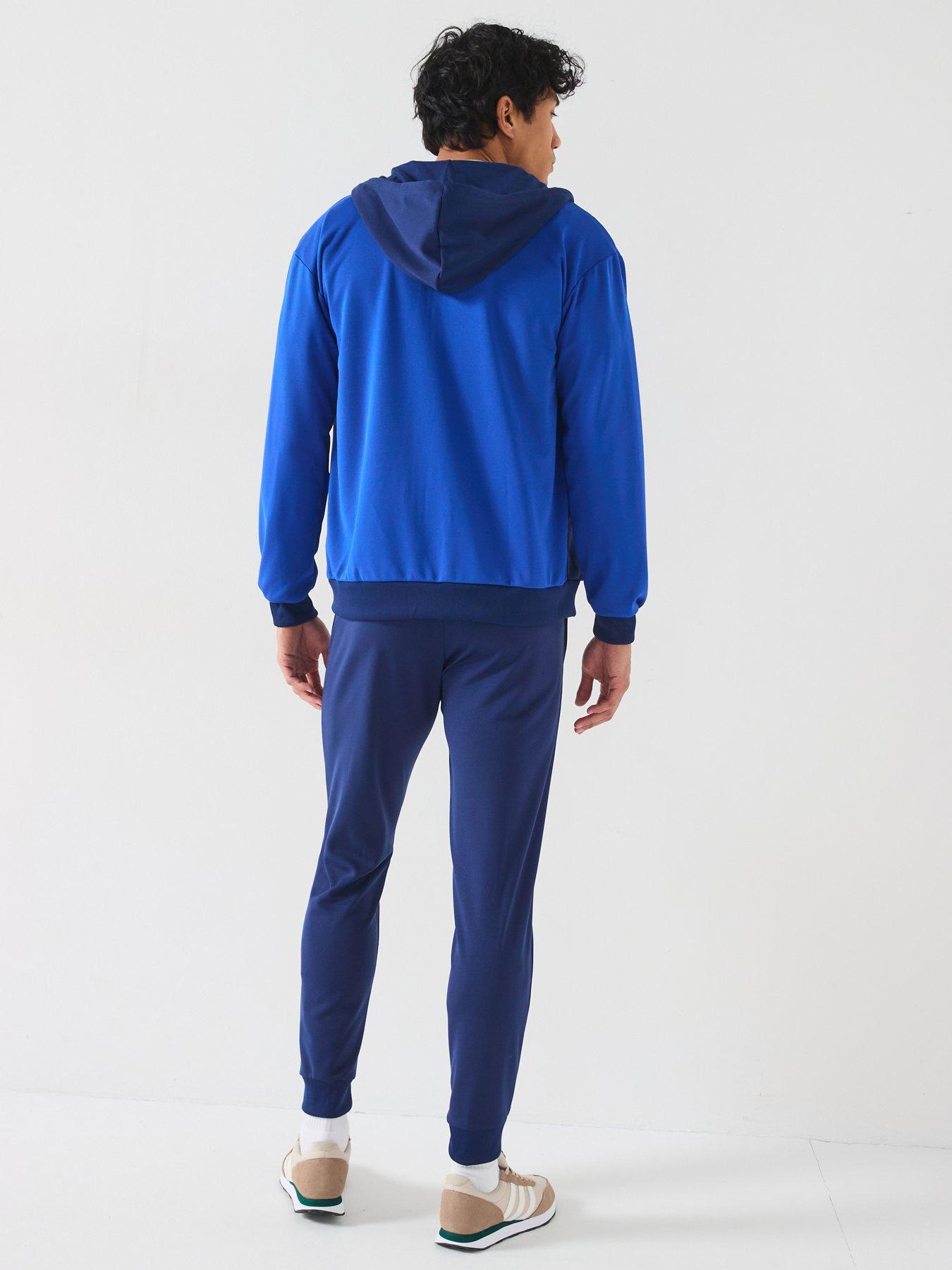  image of adidas-sportswear-mens-sportswear-colorblock-tracksuit-blue