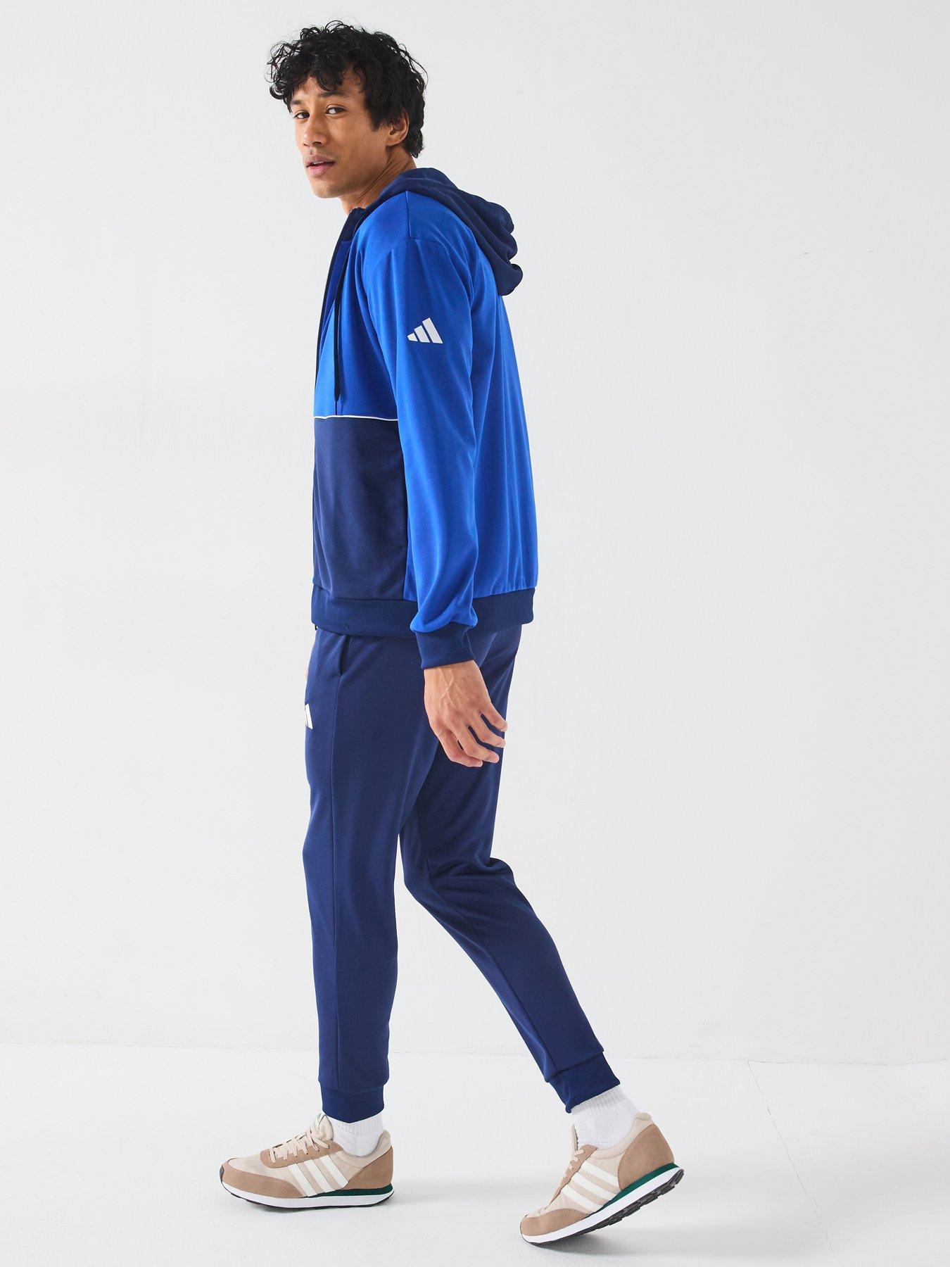  image of adidas-sportswear-mens-sportswear-colorblock-tracksuit-blue