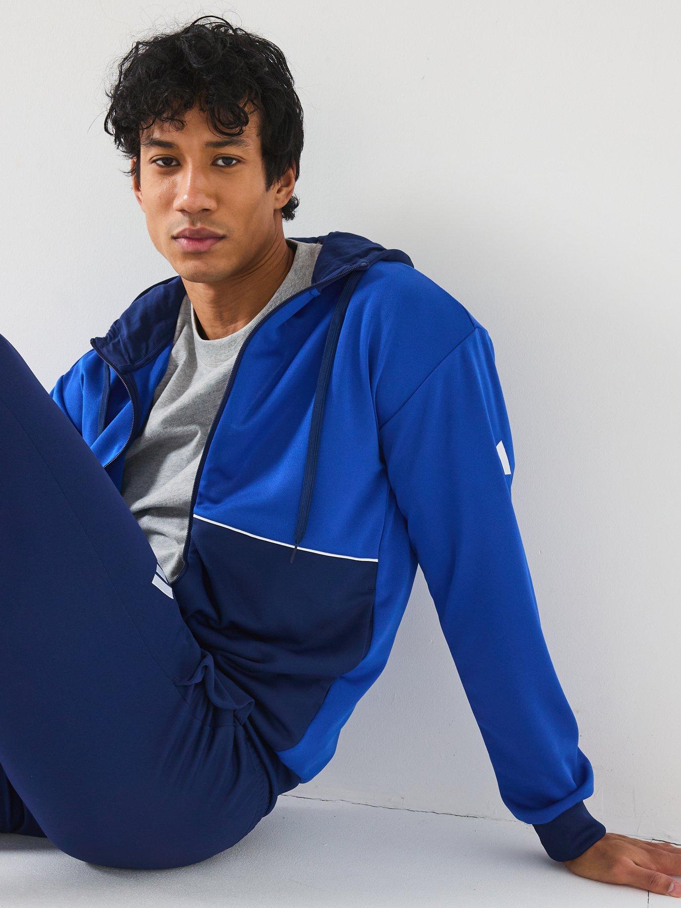  image of adidas-sportswear-mens-sportswear-colorblock-tracksuit-blue
