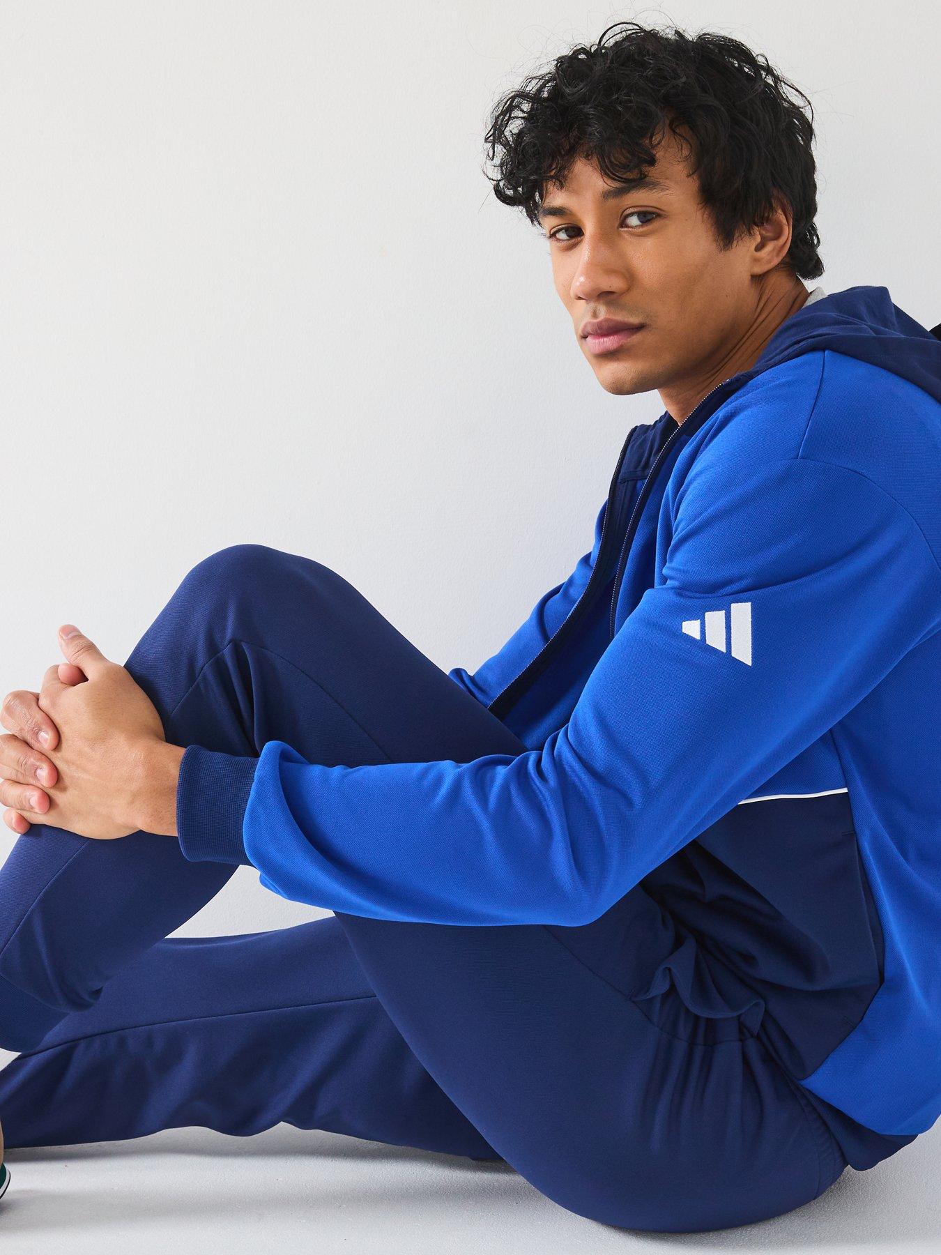  image of adidas-sportswear-mens-sportswear-colorblock-tracksuit-blue