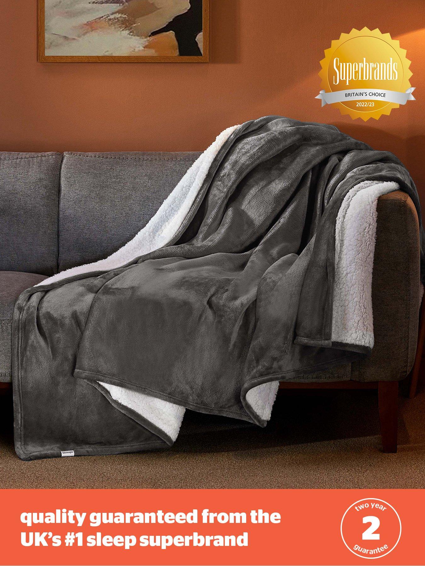  image of silentnight-heat-genie-self-heating-giant-blanket-240-x-180cm-charcoal-grey