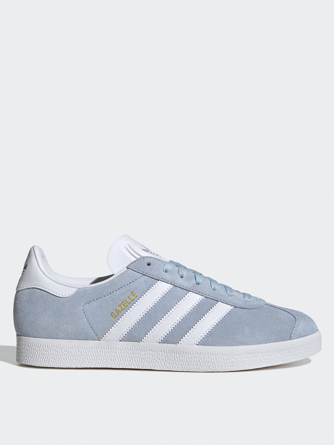  image of adidas-originals-unisex-gazelle-trainers-bluewhitegold-metallic