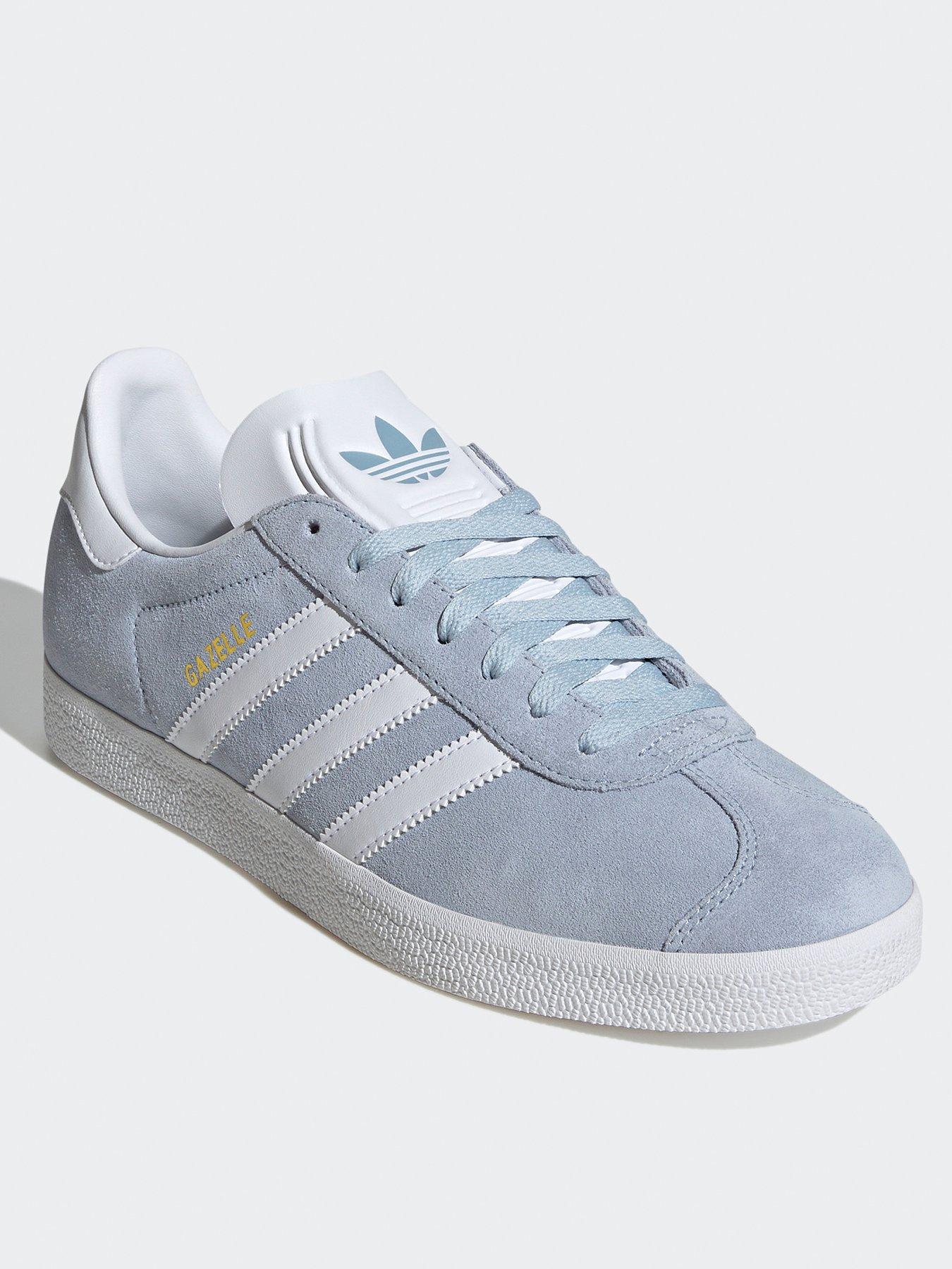  image of adidas-originals-unisex-gazelle-trainers-bluewhitegold-metallic