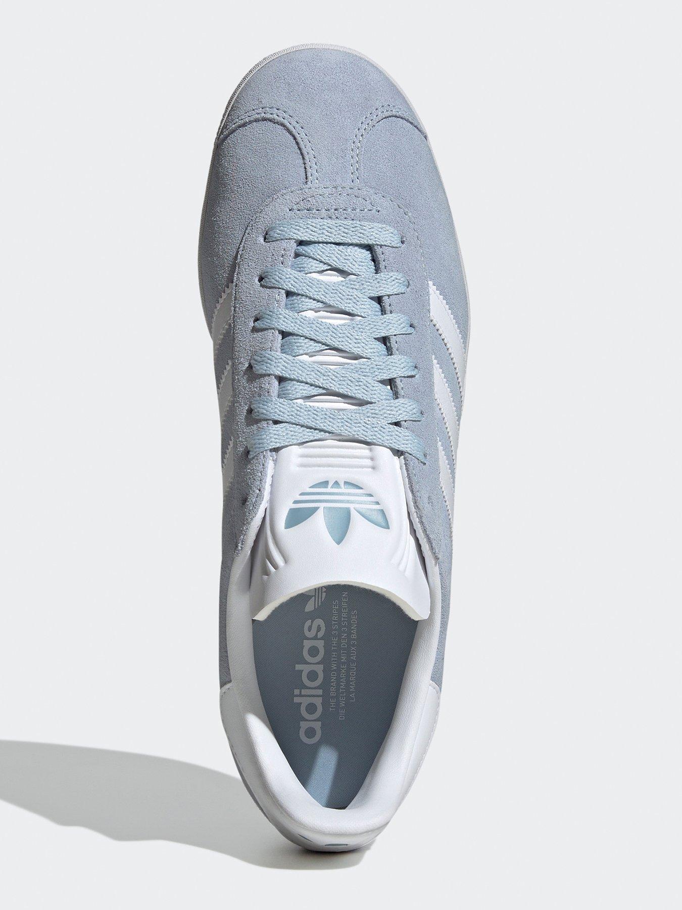  image of adidas-originals-unisex-gazelle-trainers-bluewhitegold-metallic