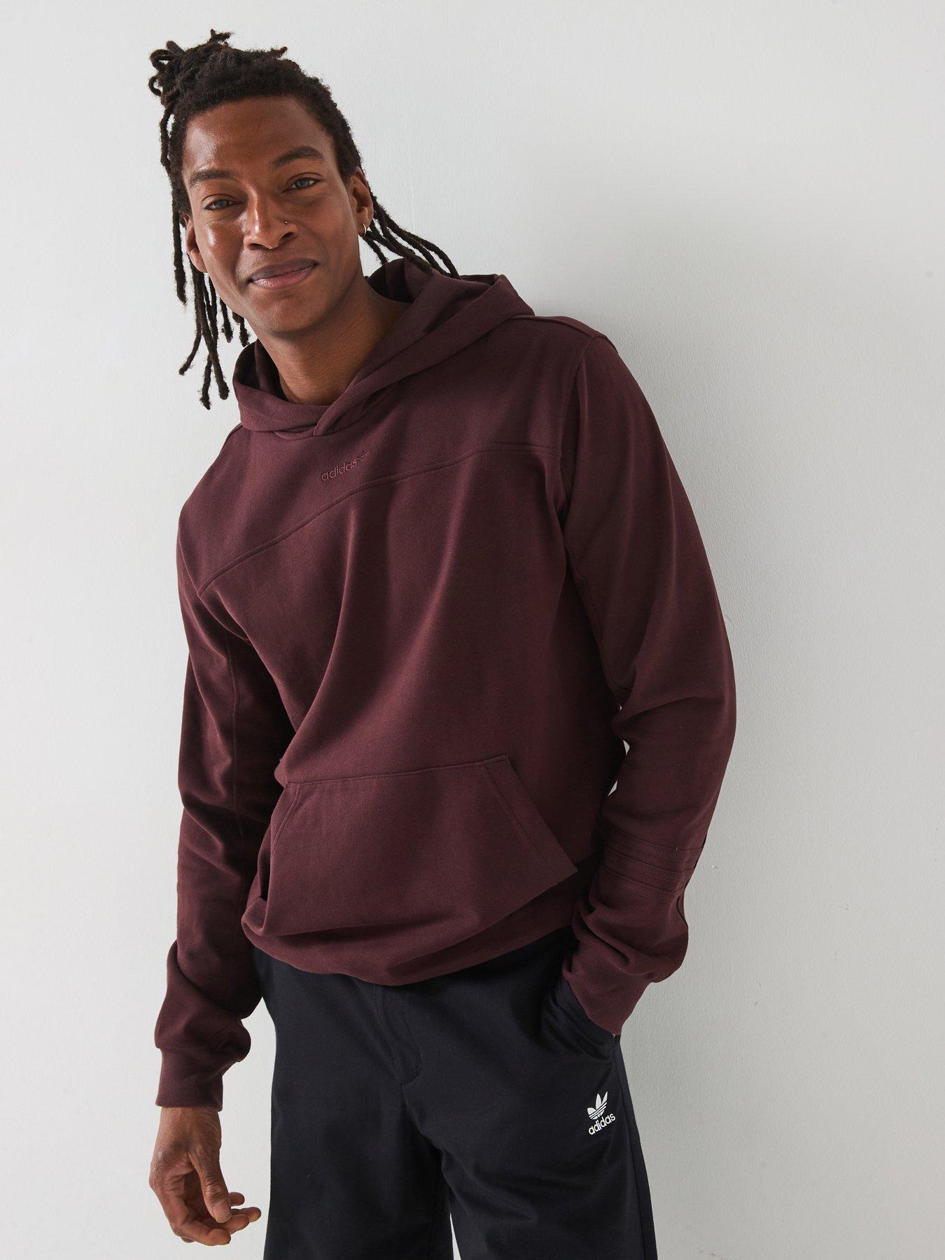 adidas-originals-mens-overhead-hoodie-brown