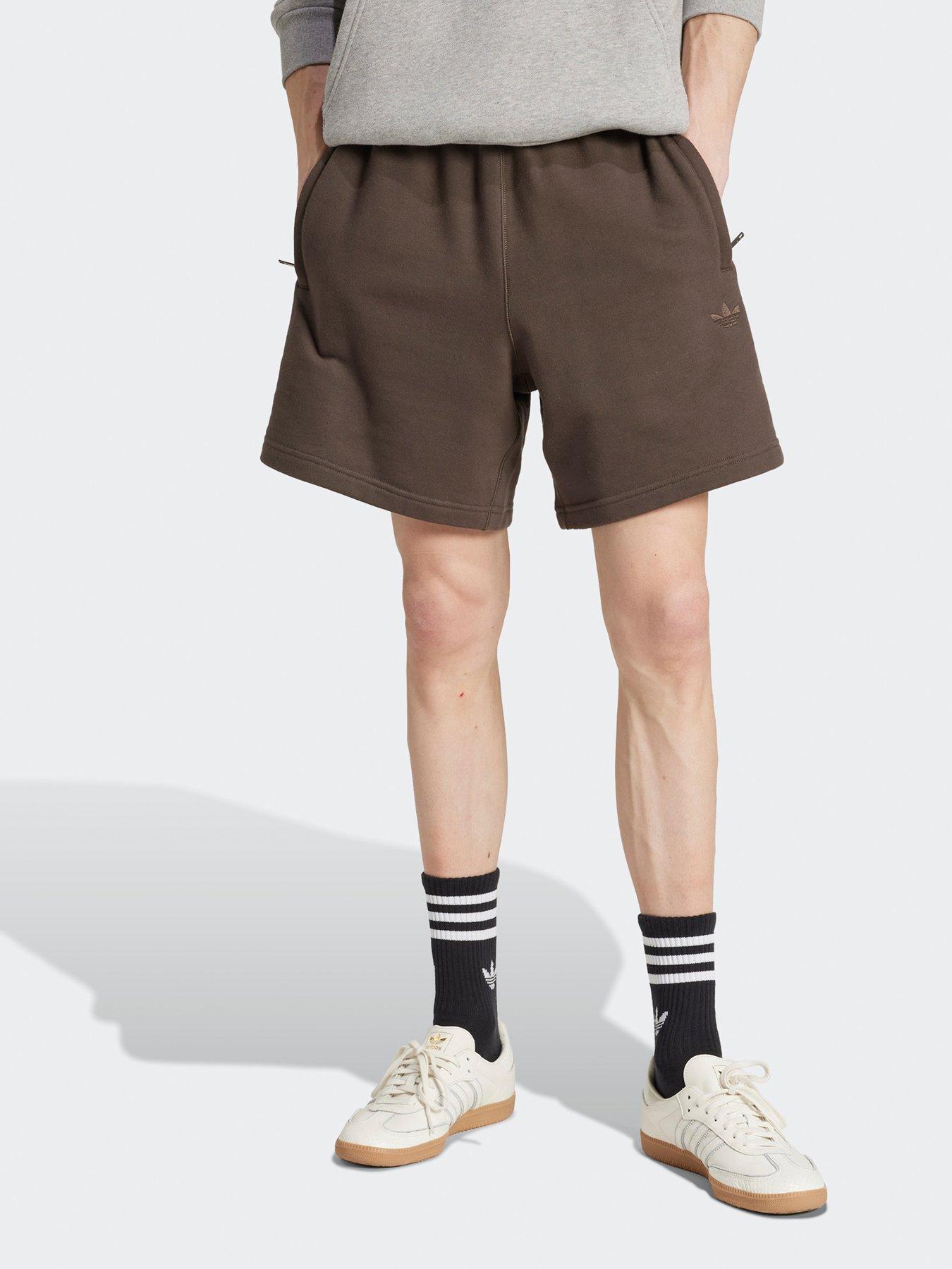  image of adidas-originals-mens-premium-essentials-shorts-shadow-olive