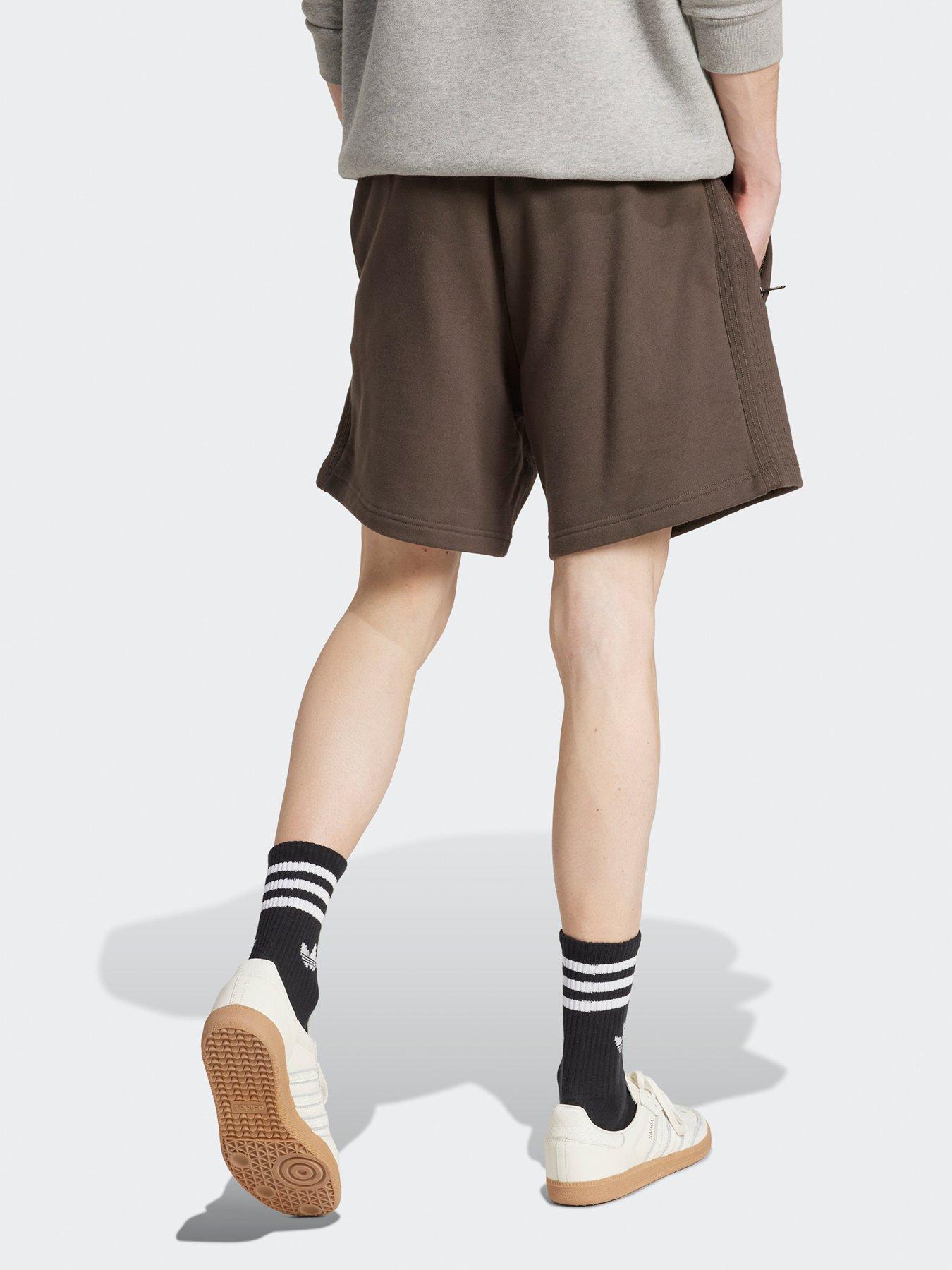  image of adidas-originals-mens-premium-essentials-shorts-shadow-olive