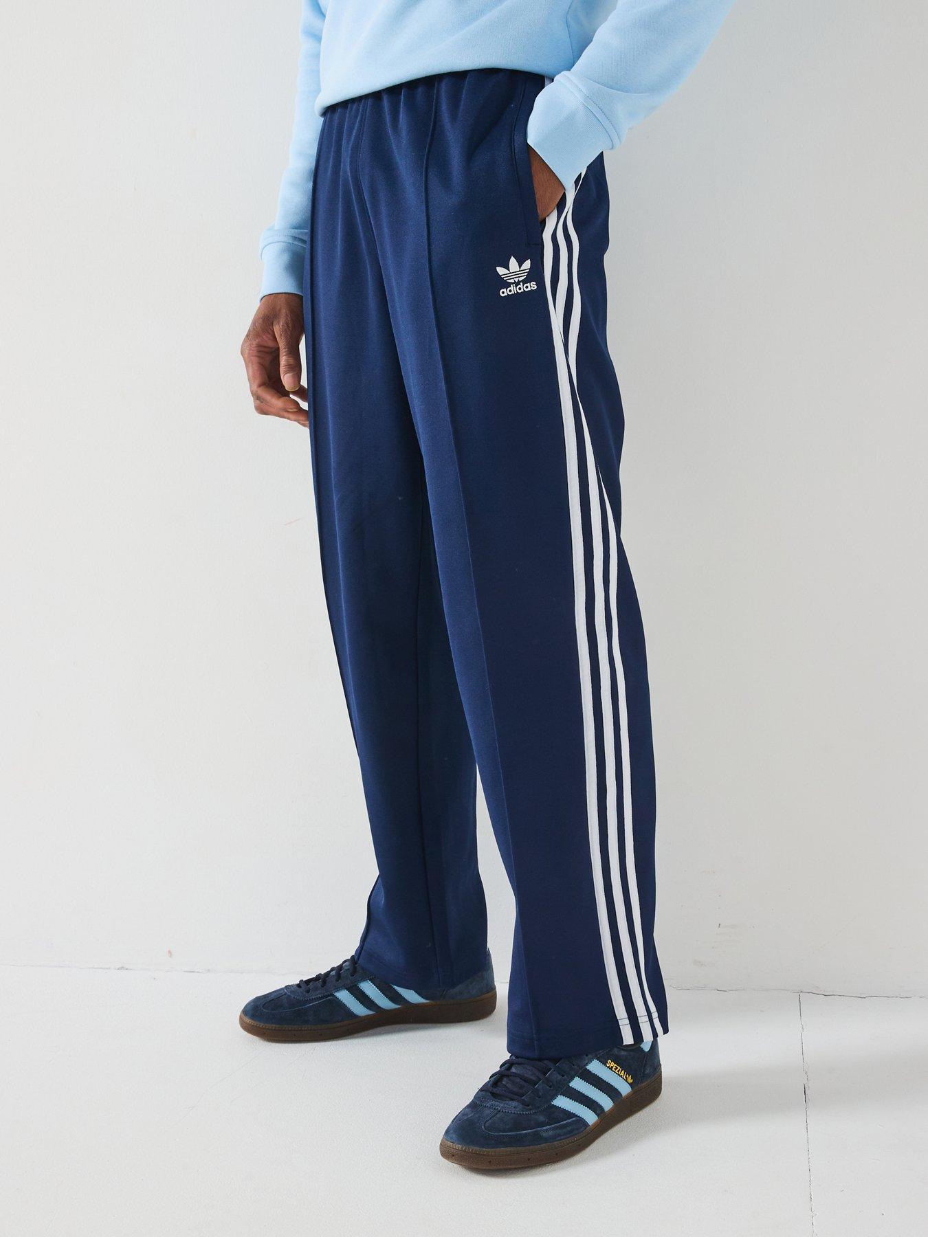  image of adidas-originals-mens-adicolor-baggy-track-pant-navy