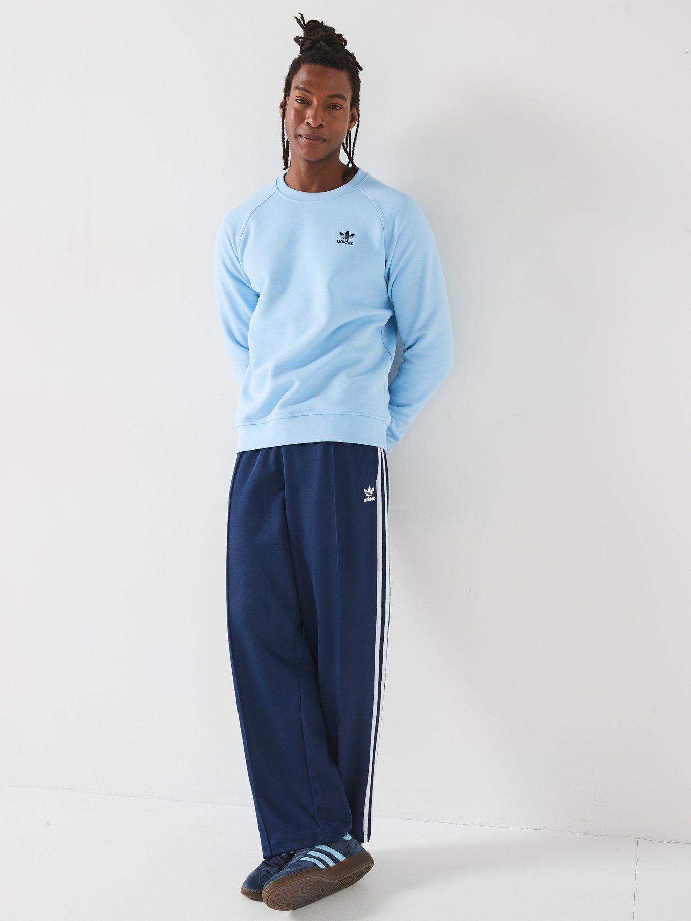 image of adidas-originals-mens-adicolor-baggy-track-pant-navy