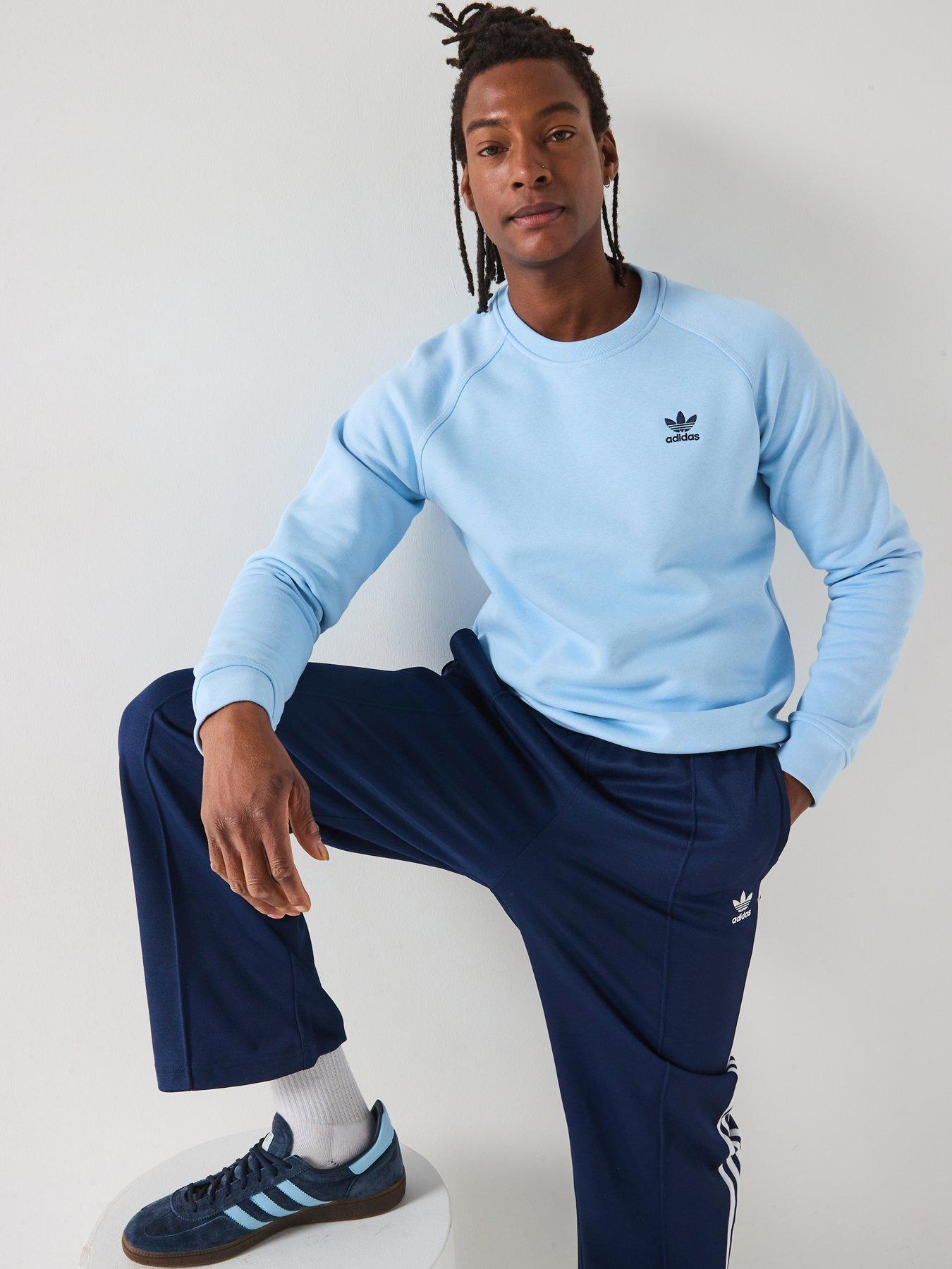  image of adidas-originals-mens-adicolor-baggy-track-pant-navy