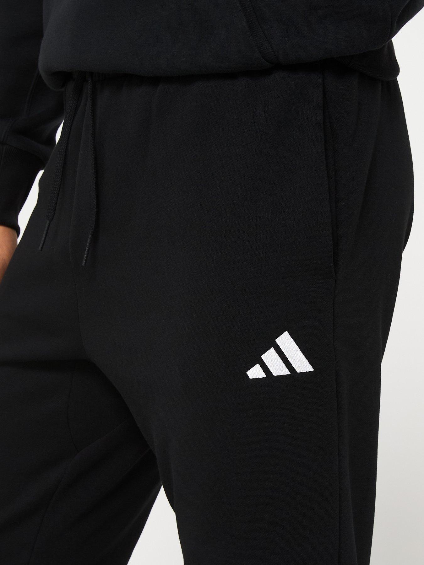 Image 4 of 5 of adidas Sportswear Mens Essentials Feelcozy Fleece Joggers - Black