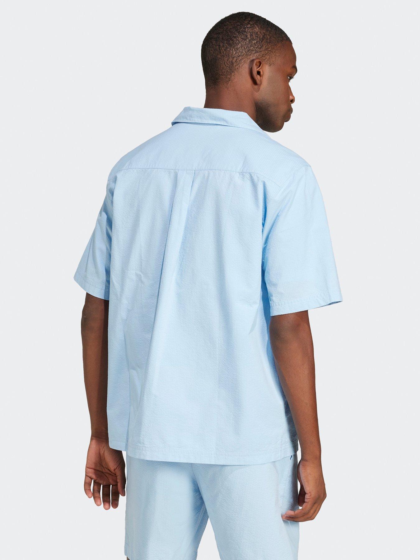 ★adidas originals★ESS SEERSUCKER S.SLEEVE SHIRT★追跡可 adidas Originals Men's Essentials Seersucker Short Sleeve