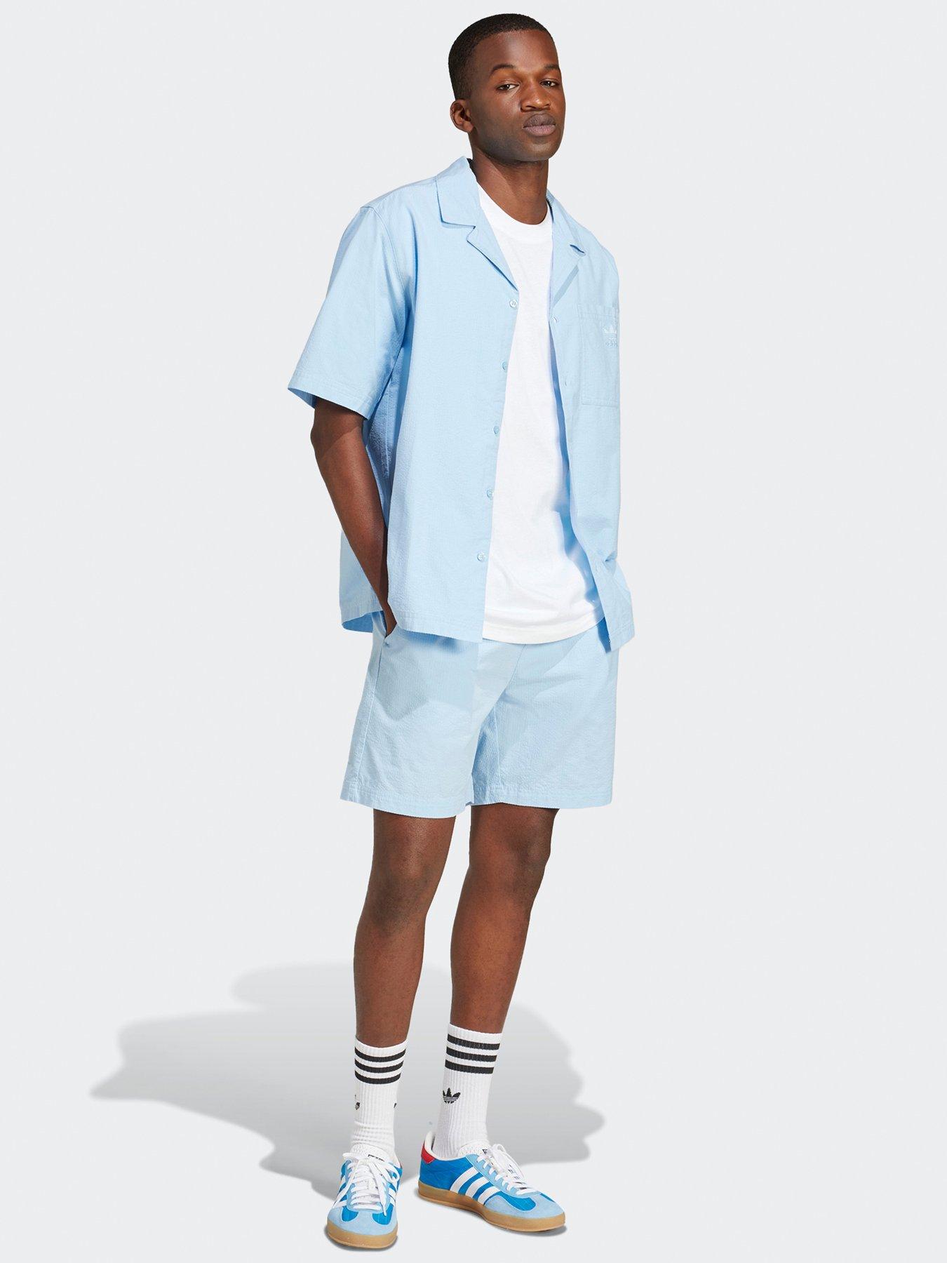 ★adidas originals★ESS SEERSUCKER S.SLEEVE SHIRT★追跡可 adidas Originals Men's Essentials Seersucker Short Sleeve
