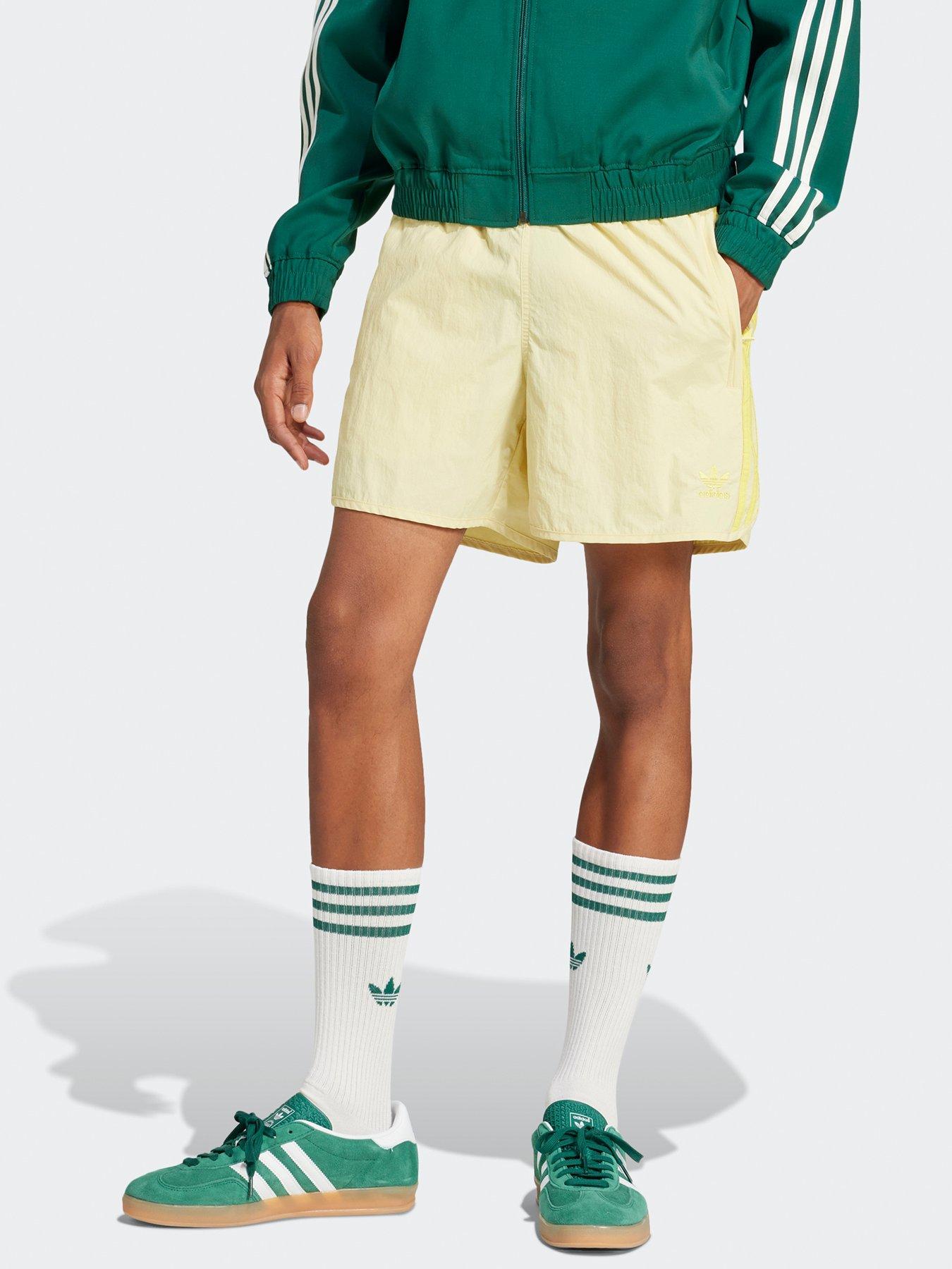  image of adidas-originals-mens-classics-sprinter-shorts-powder-yellow
