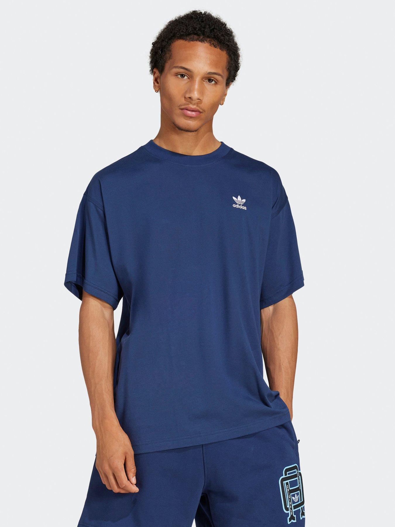 adidas Originals Mens Trefoil Essentials Oversized T-Shirt - Navy