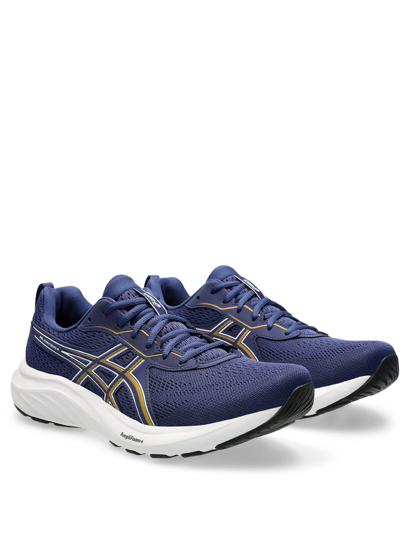  image of asics-mens-running-gel-contend-9-trainers-navy