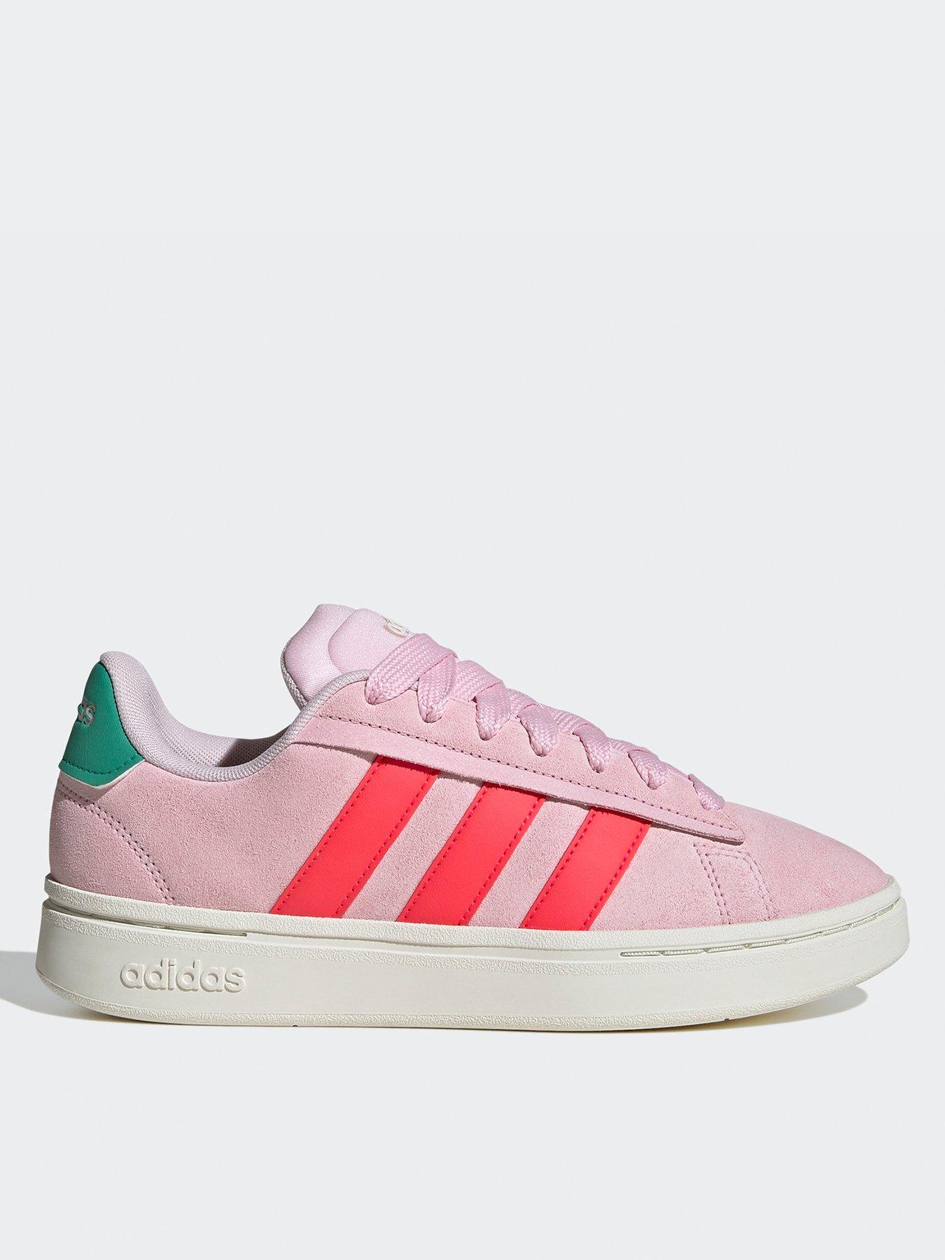 adidas-sportswear-womens-grand-court-alpha-00s-trainers-clear-pinklucid-redcourt-green