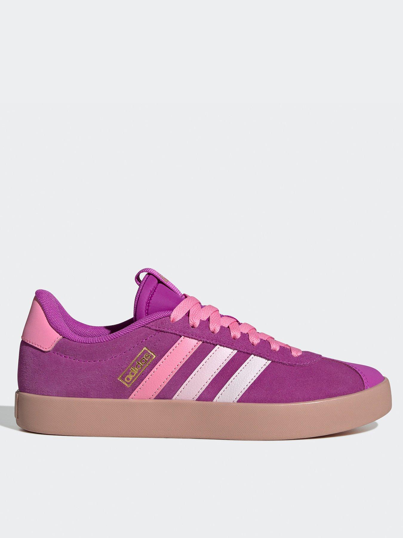  image of adidas-sportswear-womens-vl-court-30-trainers-flash-pinkbliss-pinkgold-met