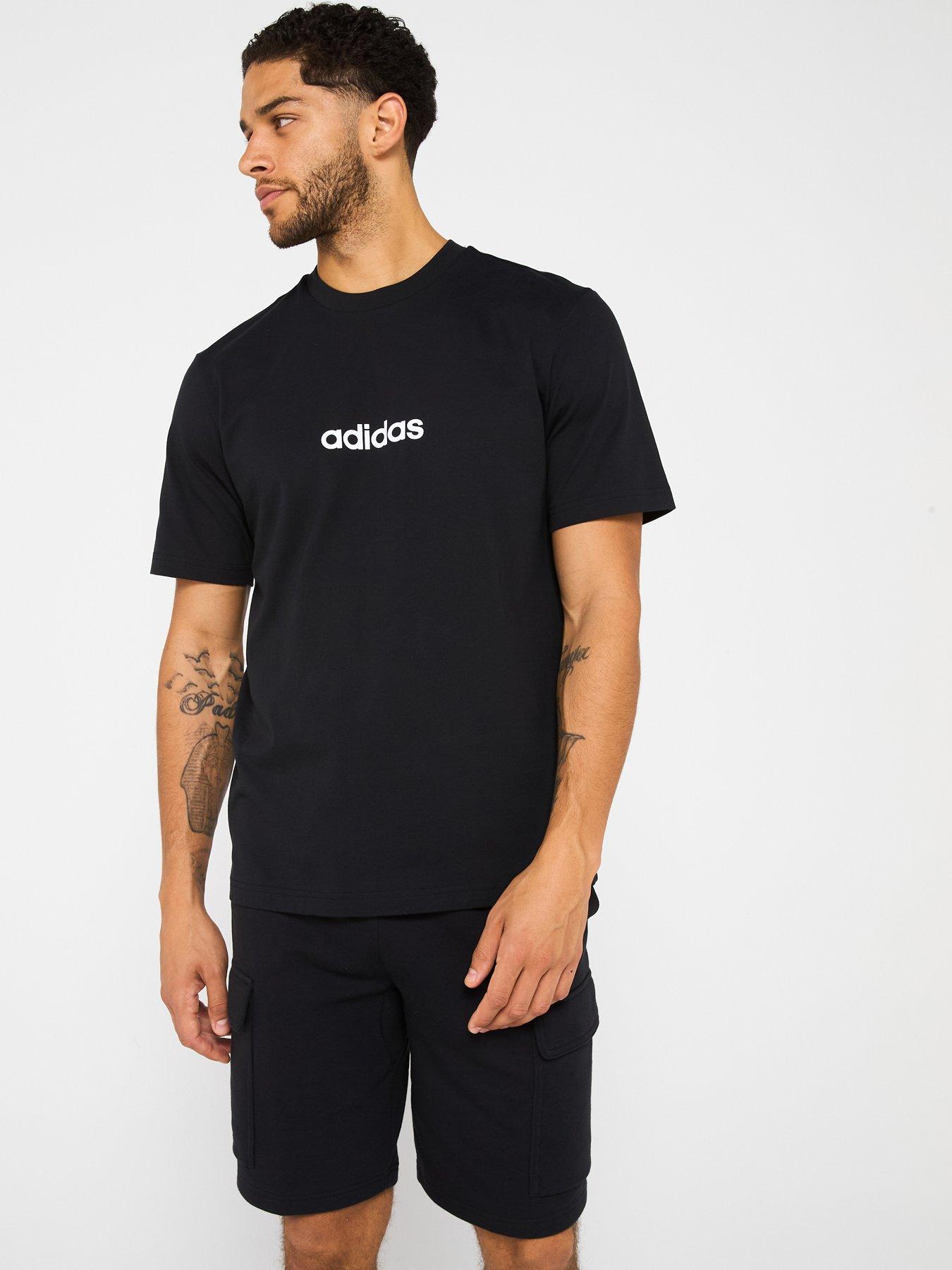 Image 1 of 4 of adidas Sportswear Men's Essentials Linear Single Tee - Black